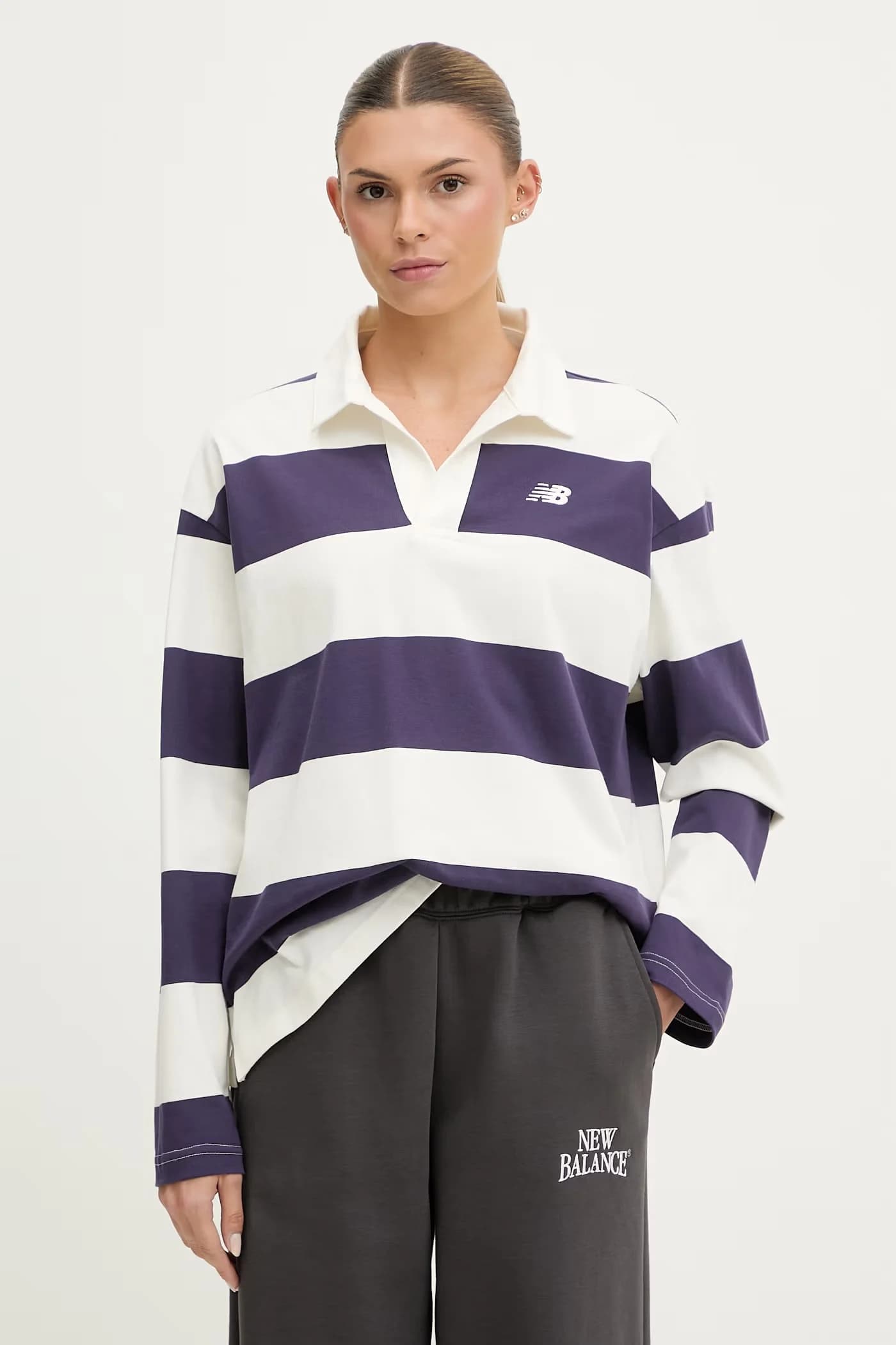 Женская хлопковая рубашка для регби с длинным рукавом