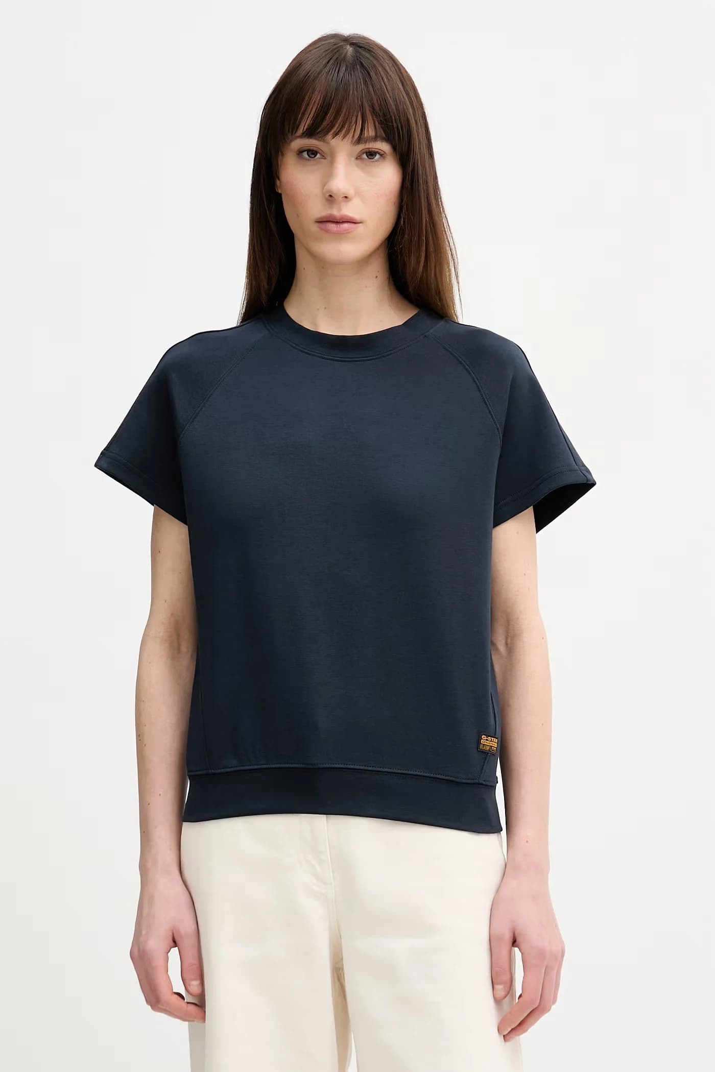 Хлопковая футболка реглан