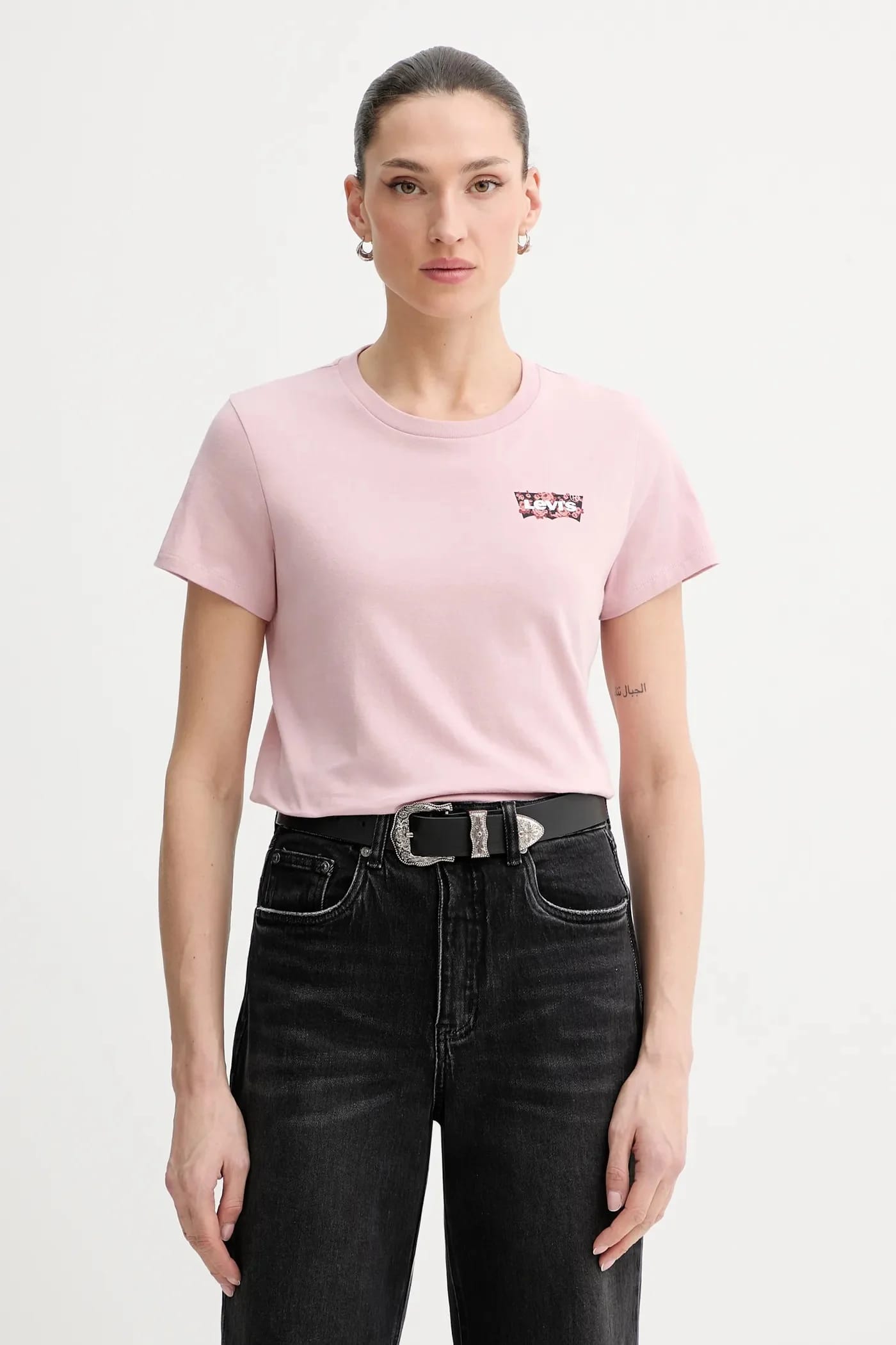 Футболка THE PERFECT TEE из хлопка розовая