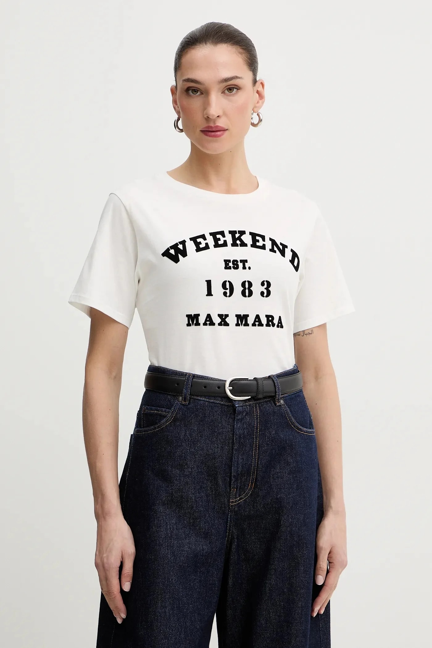 Футболка TENUE из хлопка белая