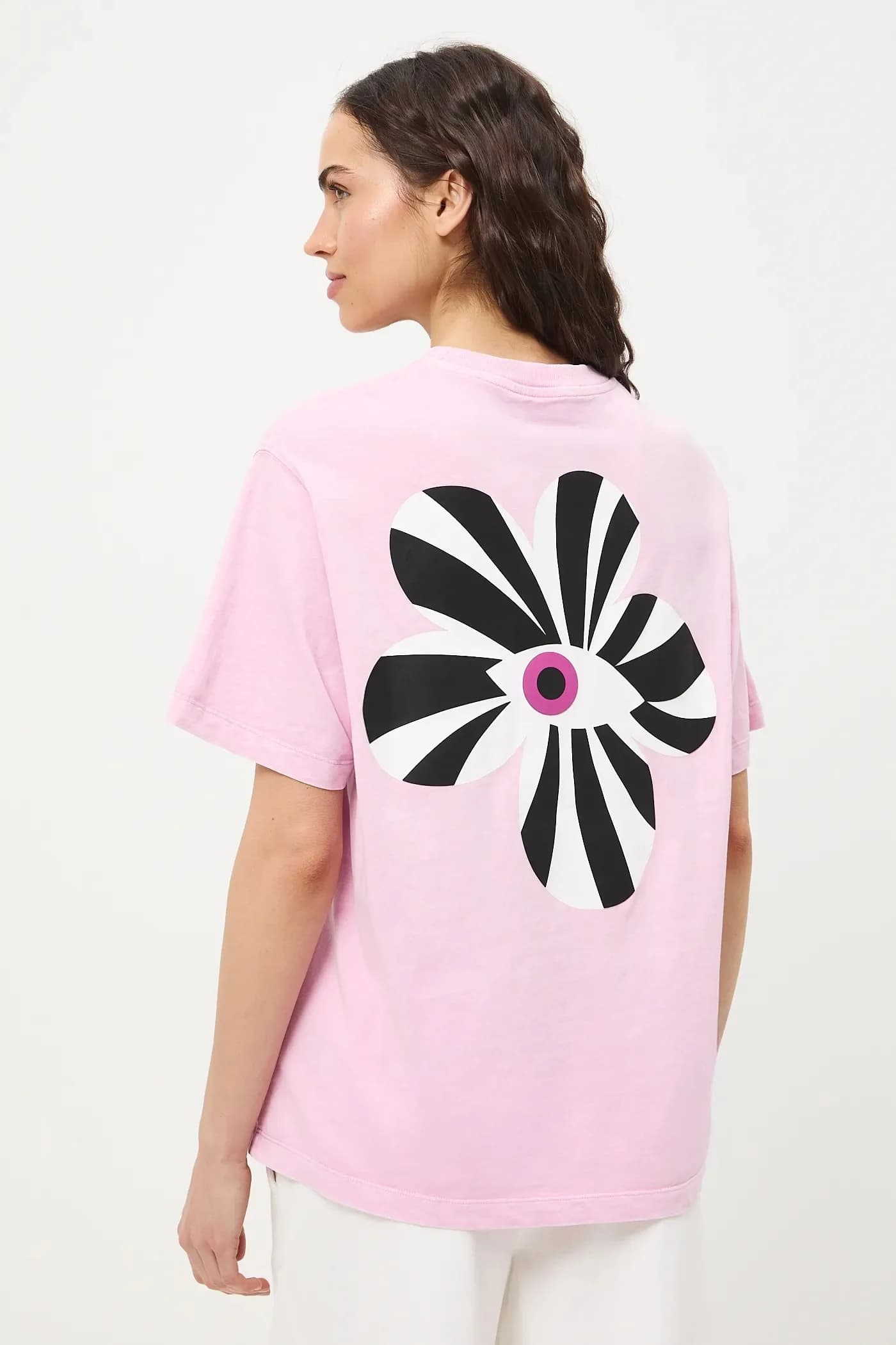 Женская хлопковая футболка оверсайз