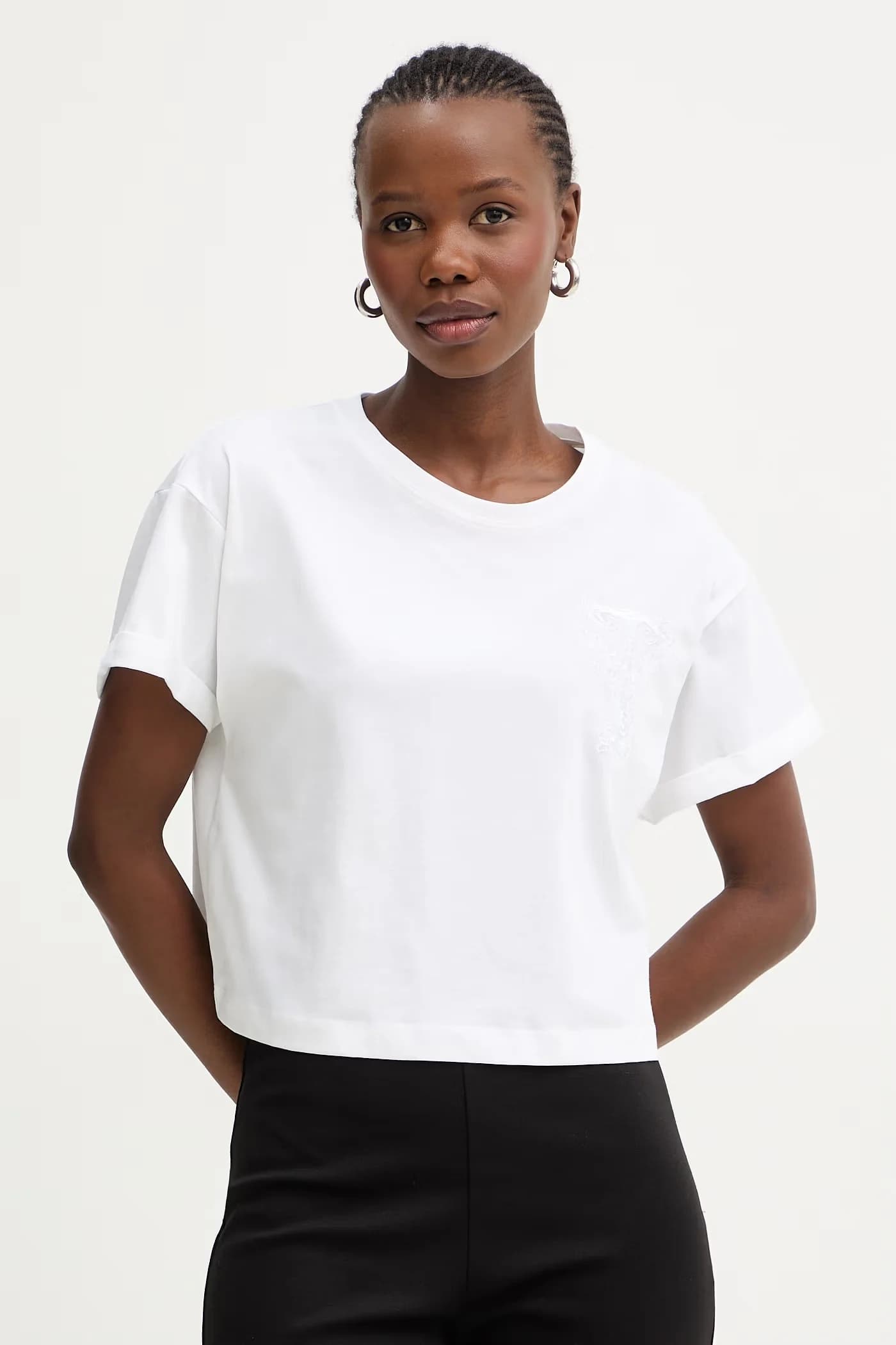 Женская хлопковая футболка оверсайз