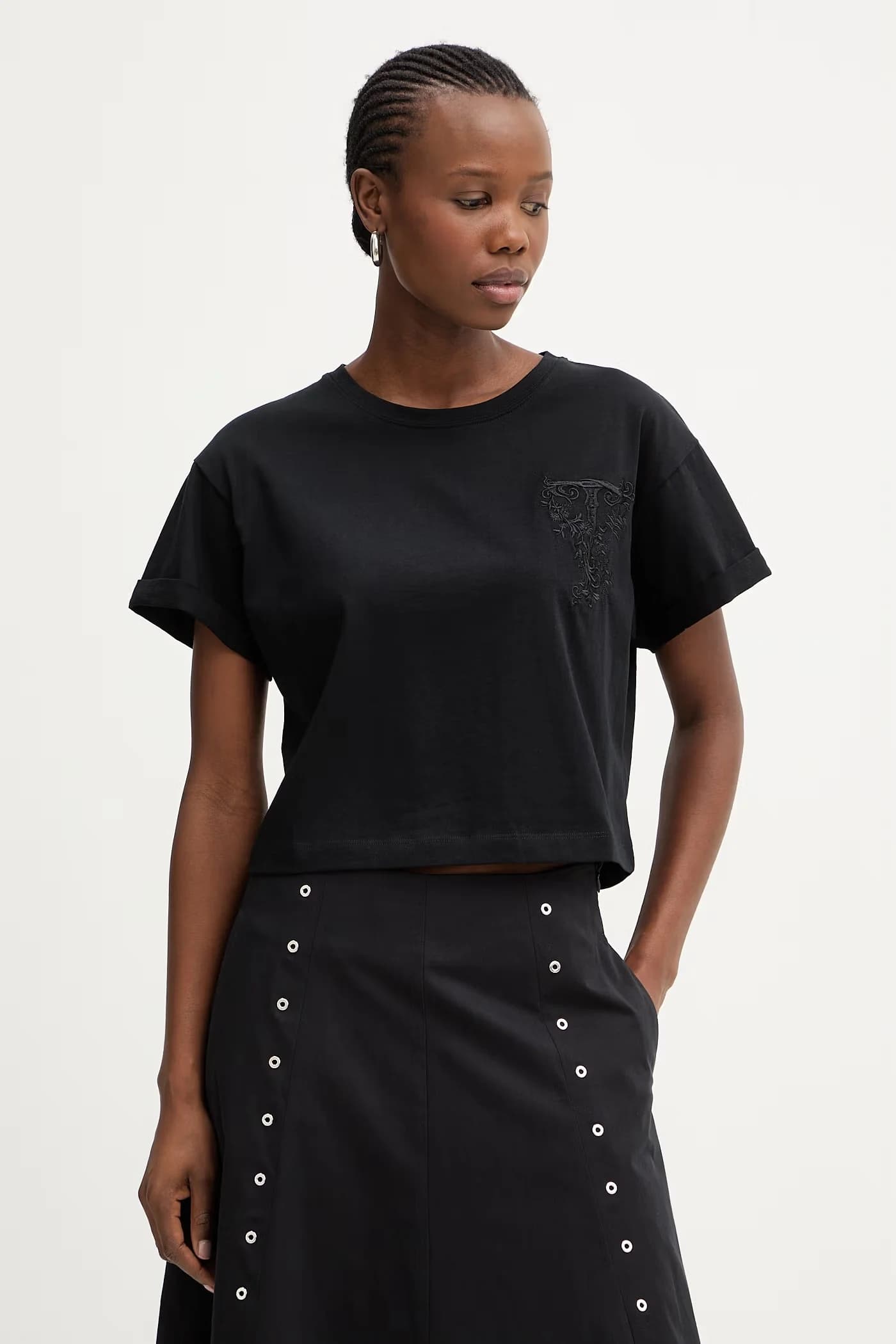 Женская хлопковая футболка оверсайз