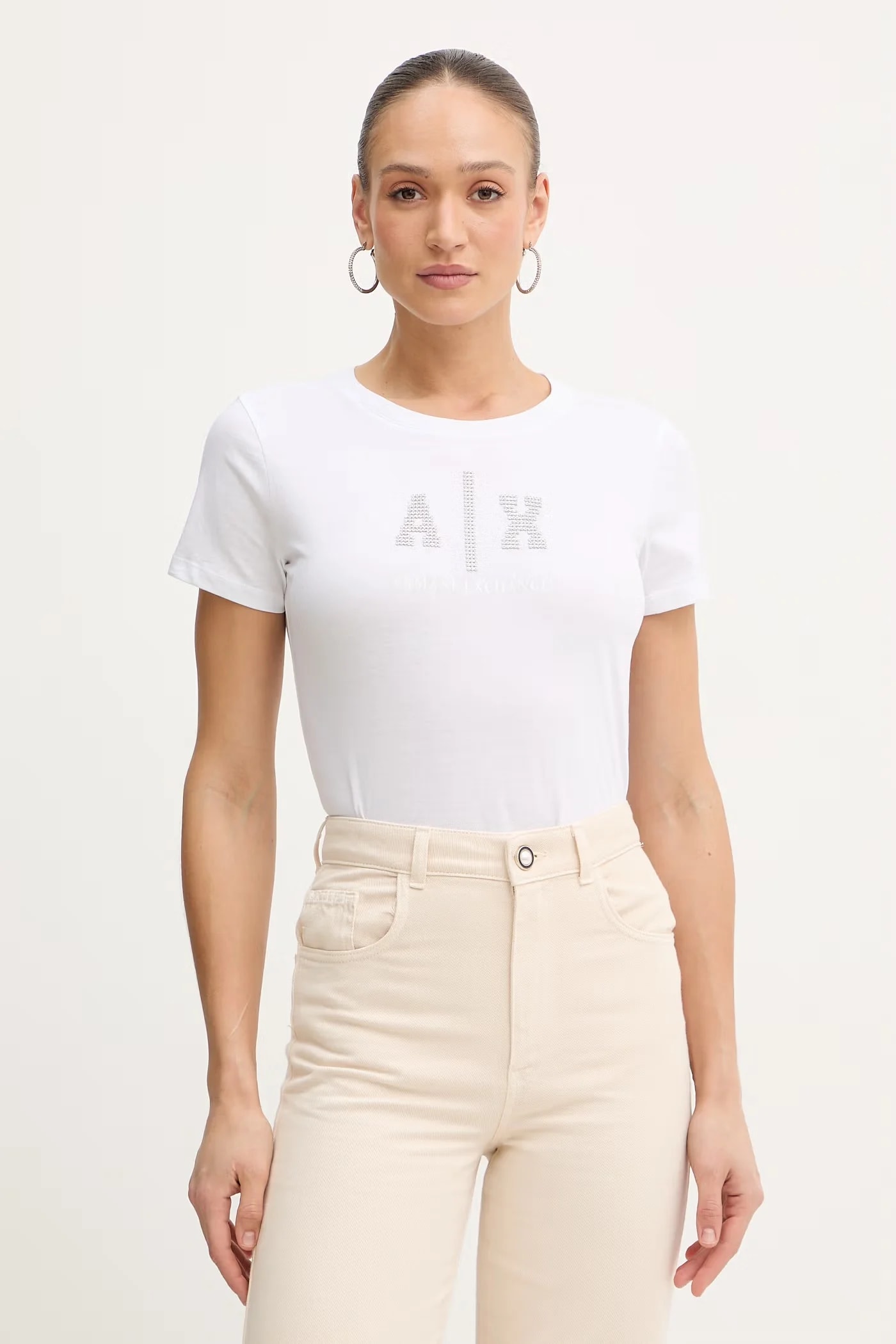 Хлопковая футболка белая для женщин