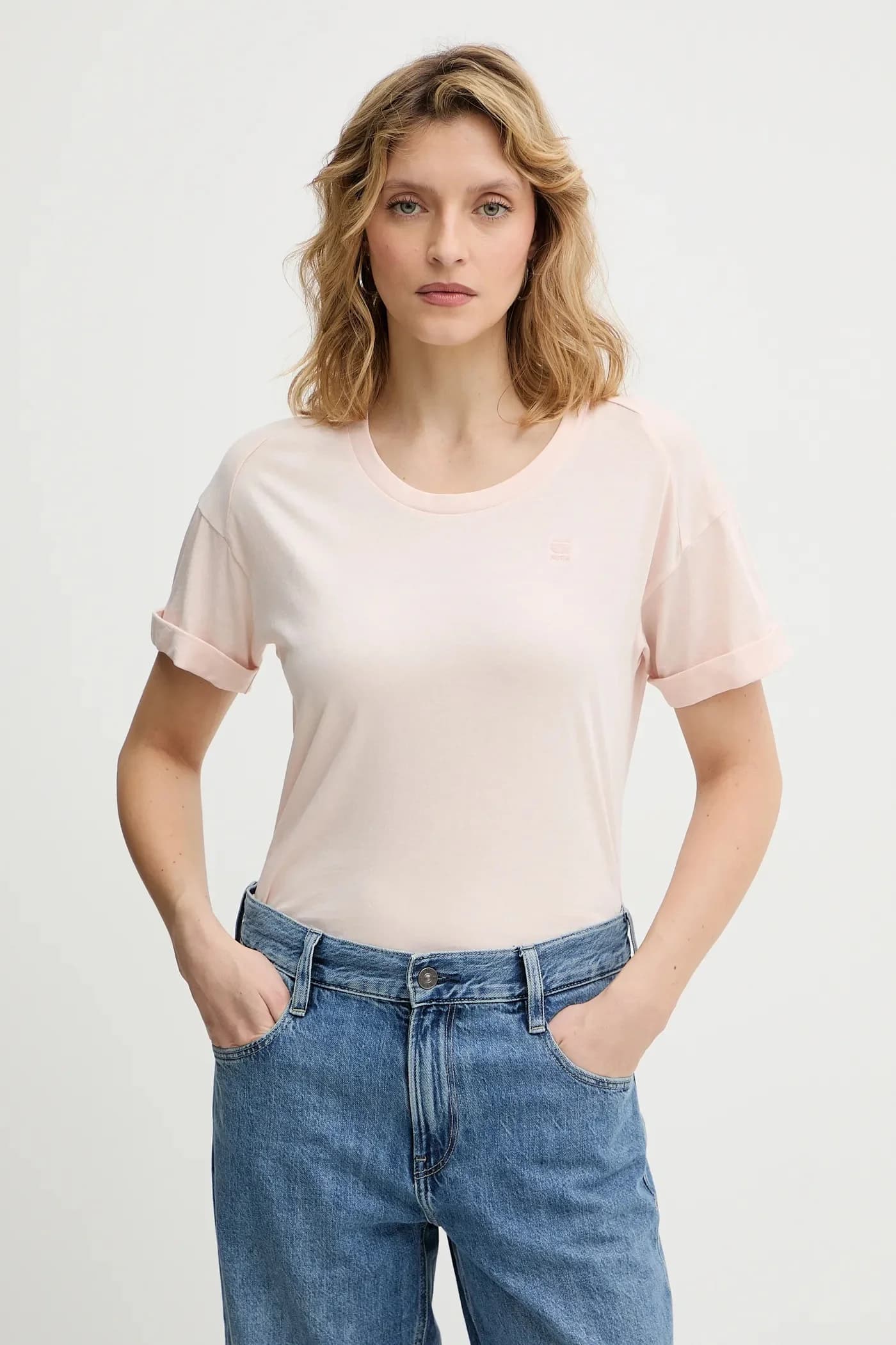 Футболка из необработанного хлопка Rolled up sl BF