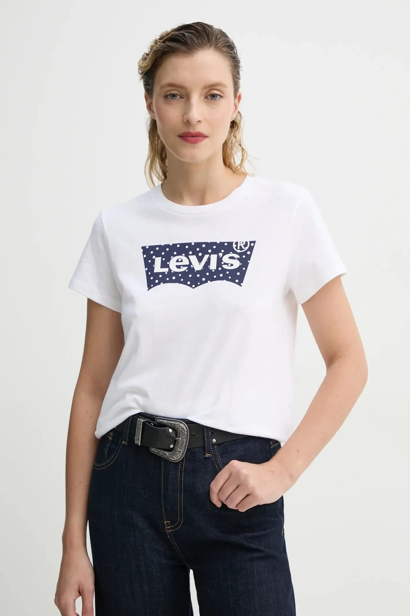 Футболка THE PERFECT TEE из хлопка белая для женщин