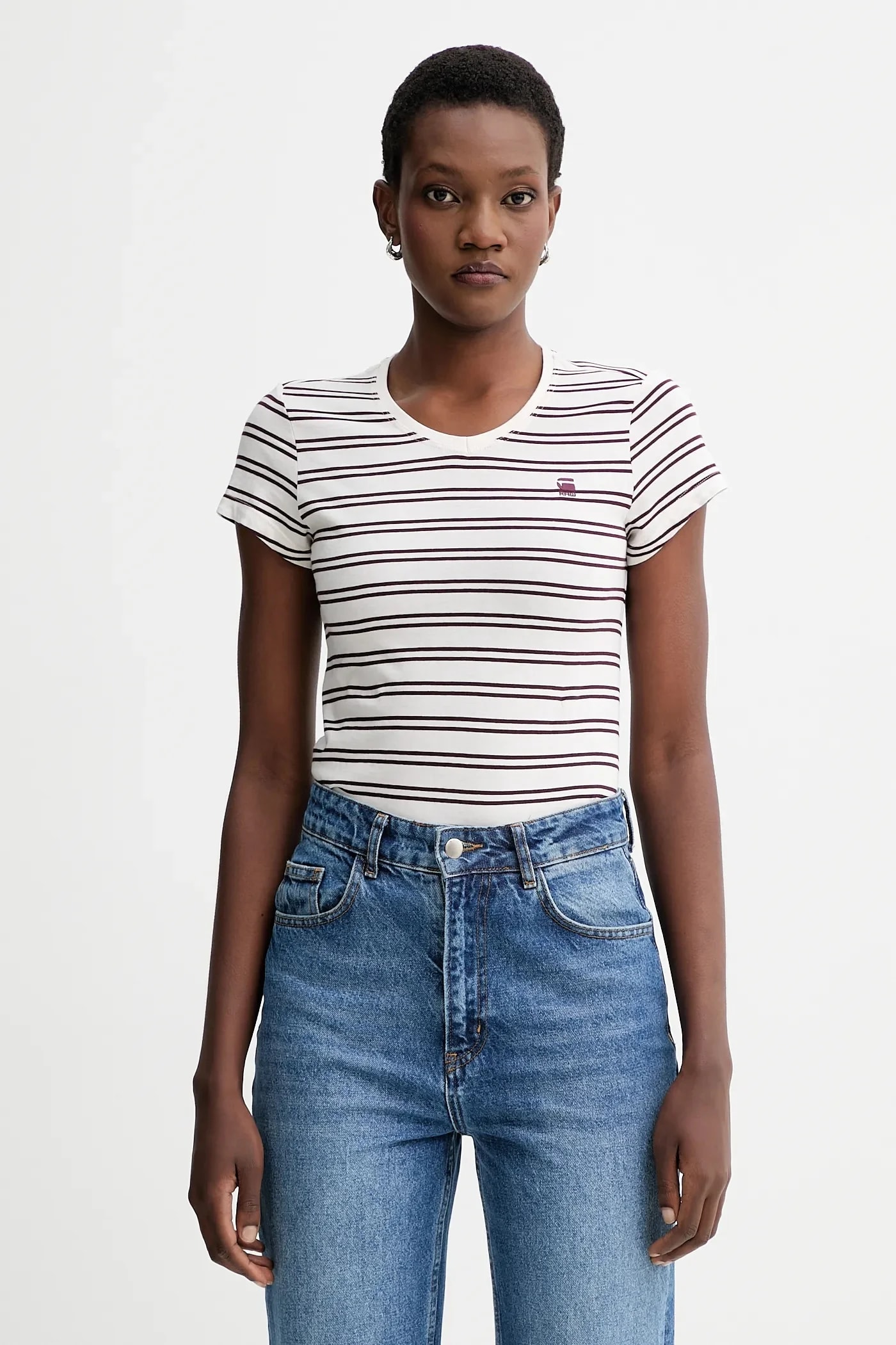 Женская хлопковая футболка Stripe eyben slim v t 2.0