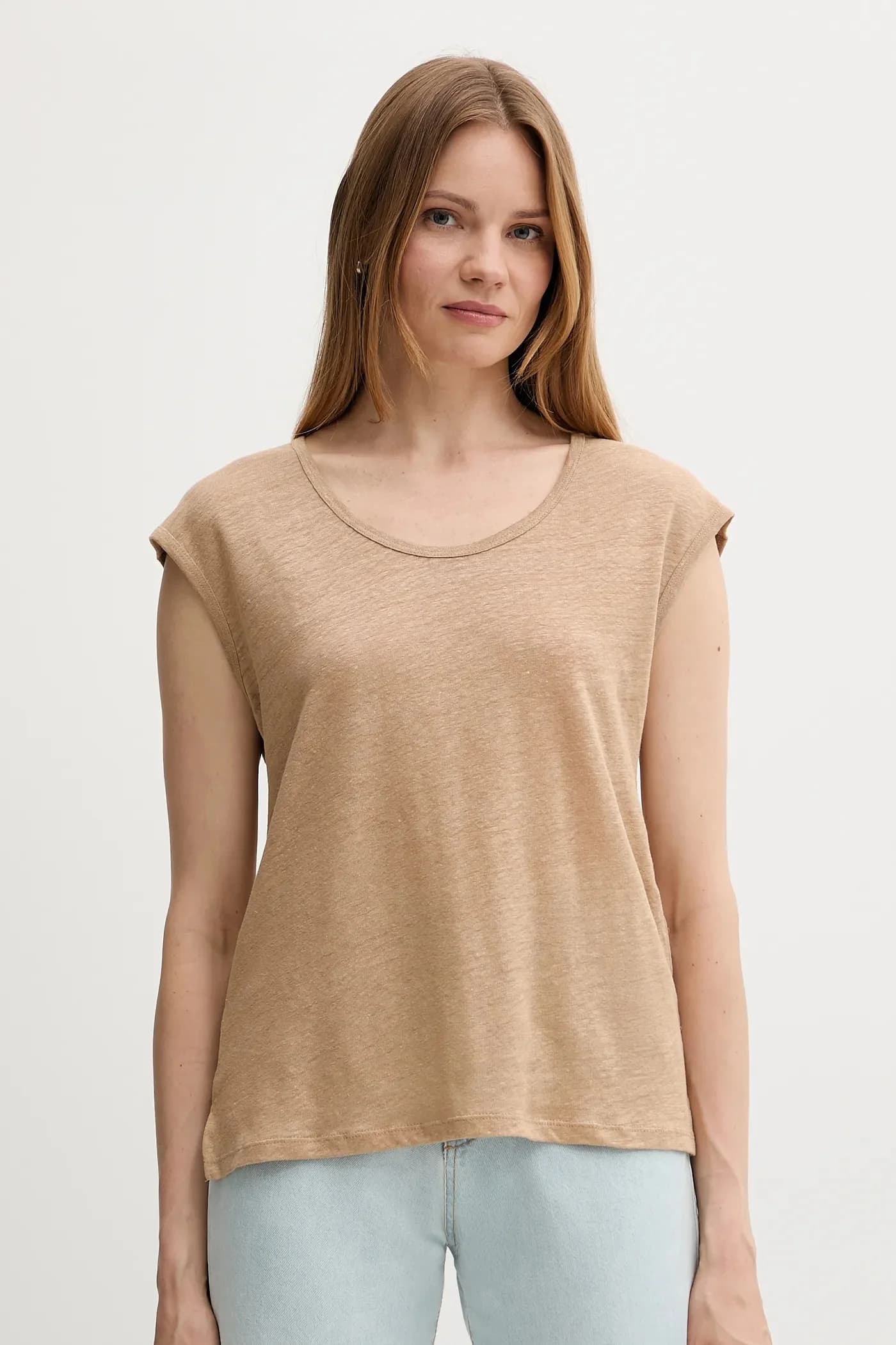 Льняная футболка