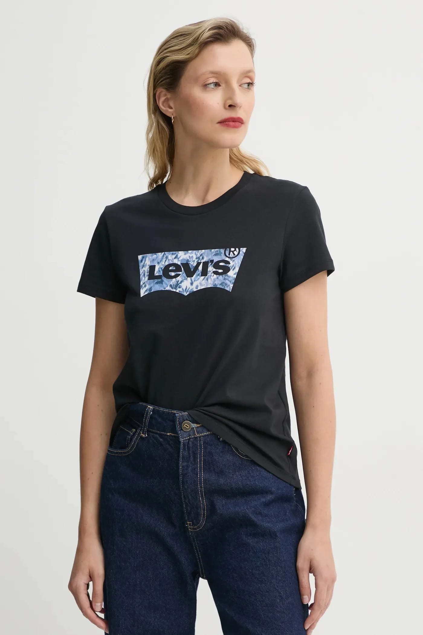 Футболка THE PERFECT TEE из хлопка черная для женщин