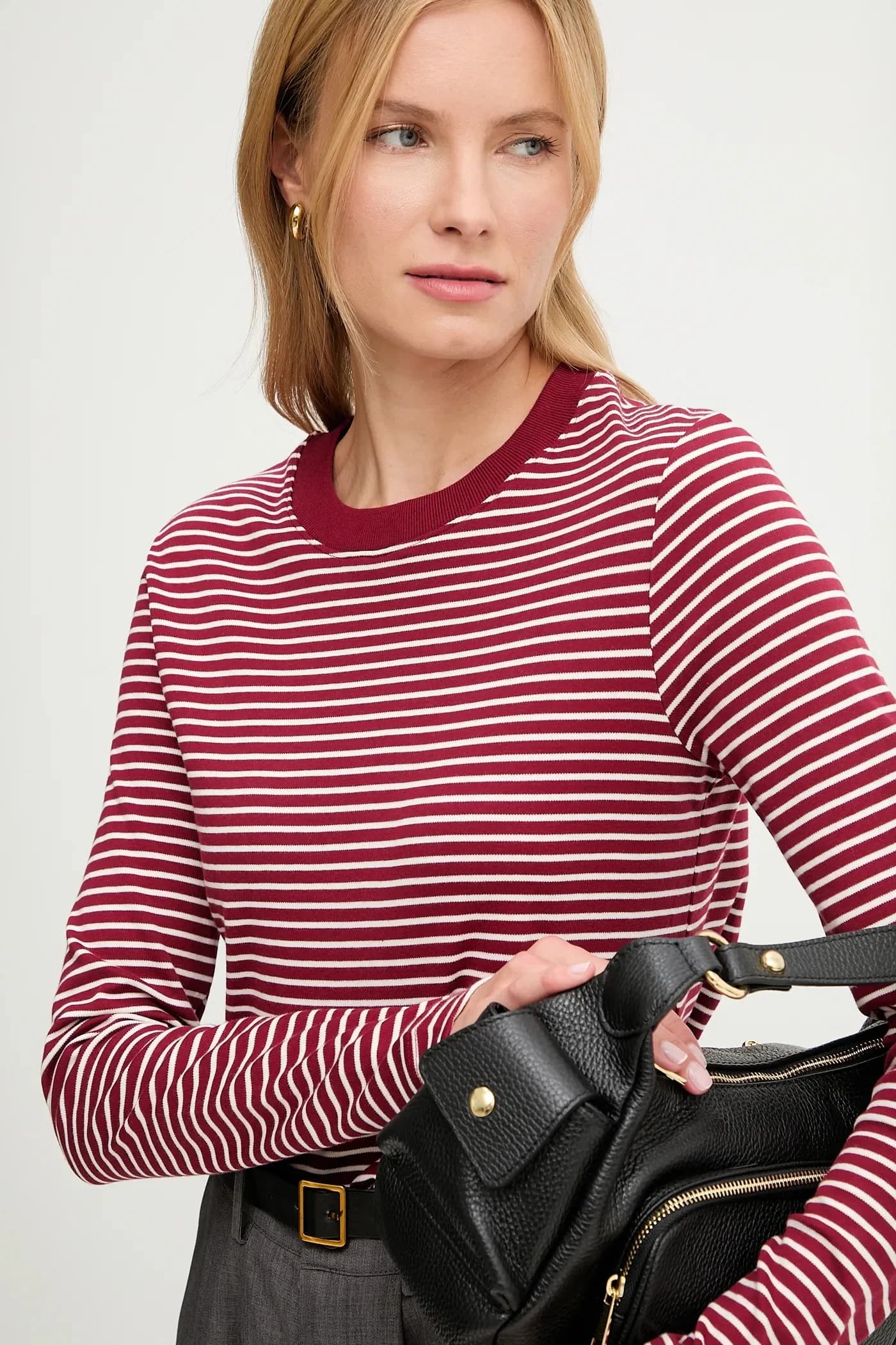 Хлопковая рубашка с длинным рукавом