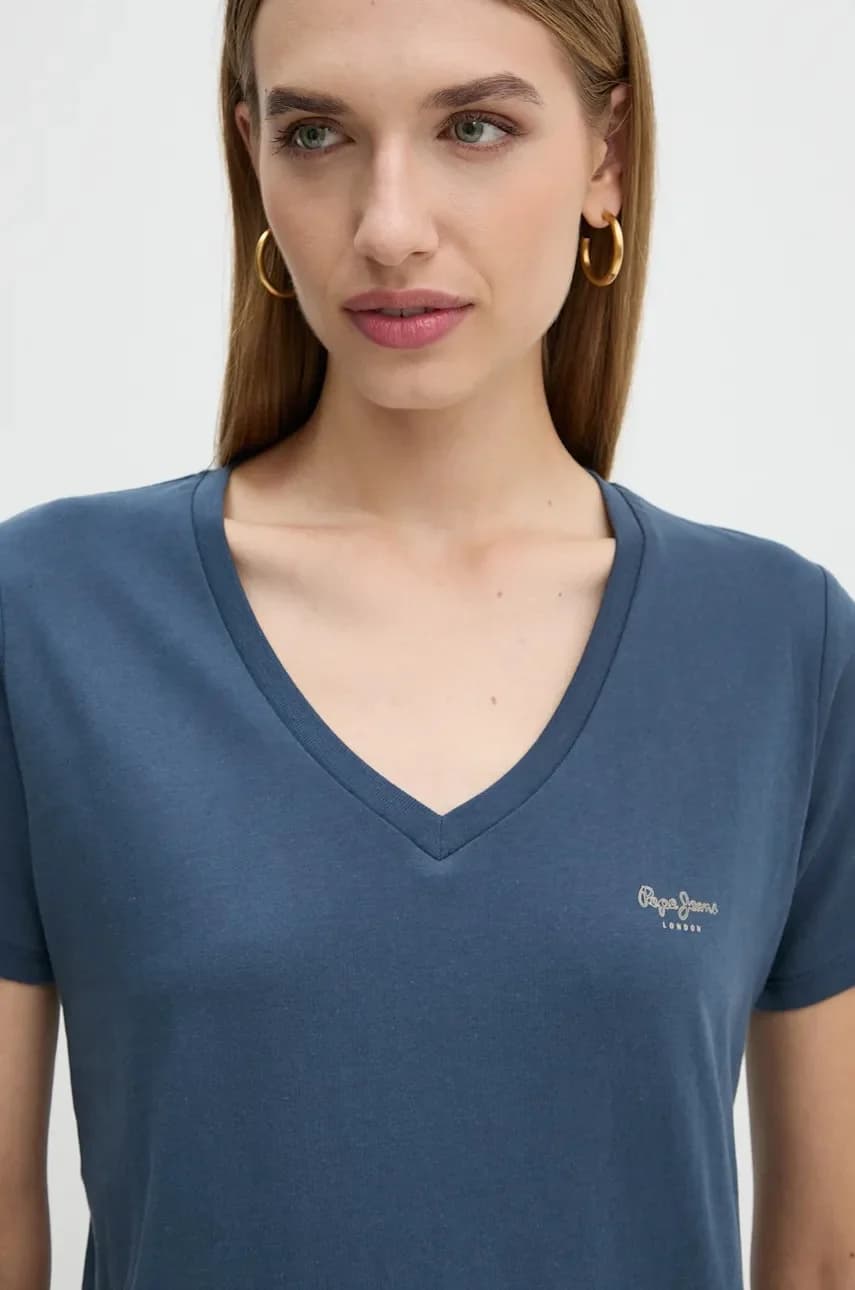 Хлопковая футболка FIORE V NECK