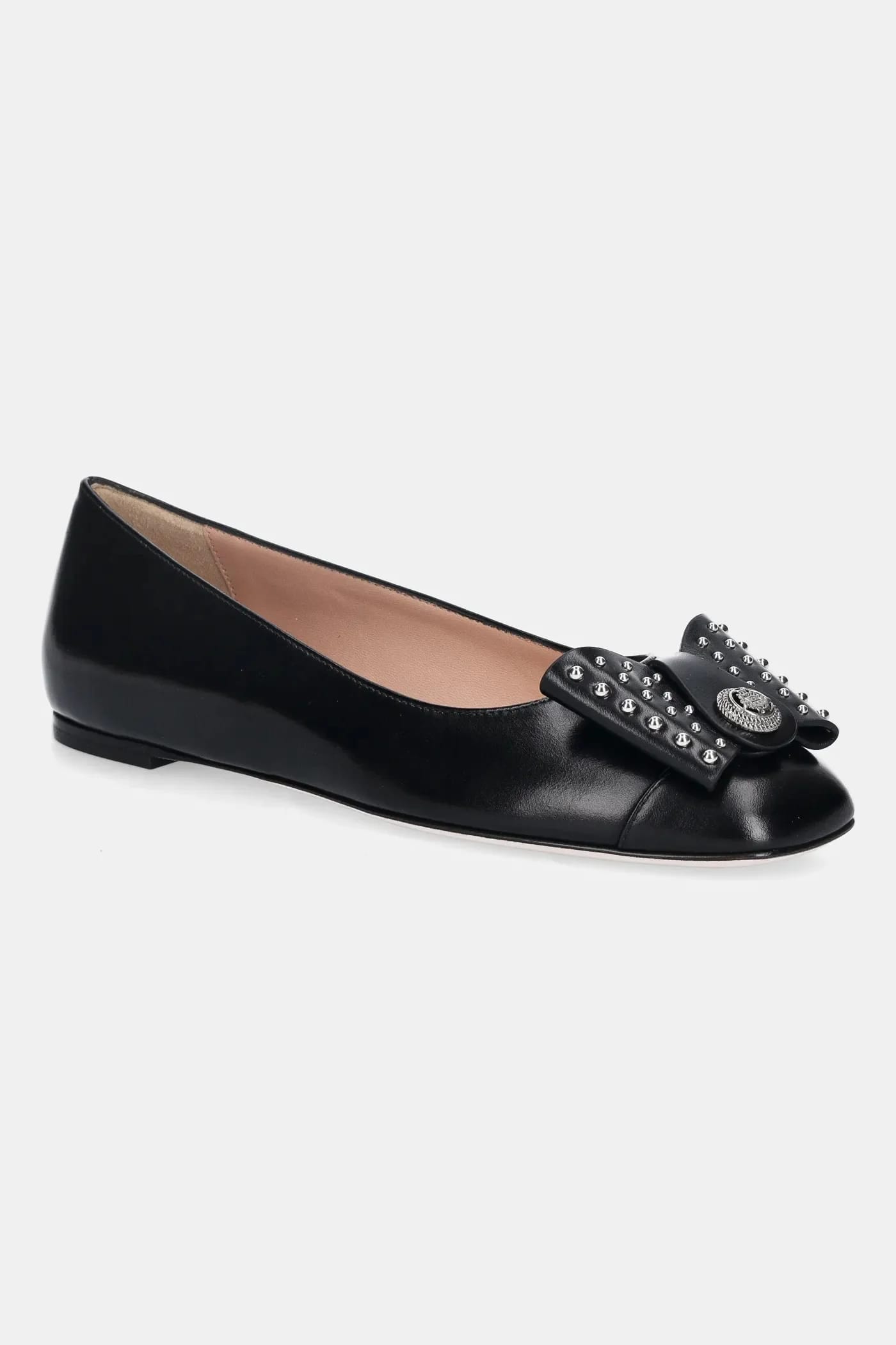 Кожаные балетки B-BOW-STUDS