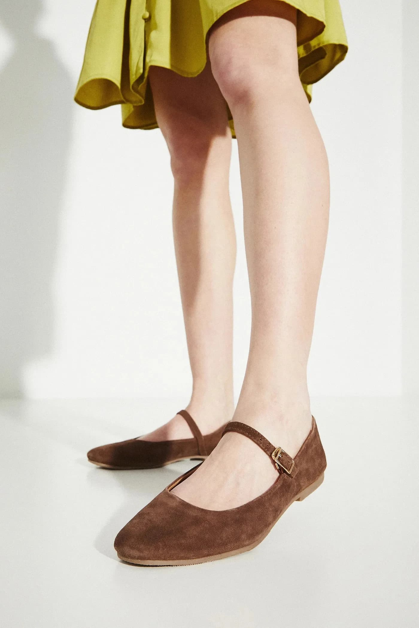 Замшевые балетки