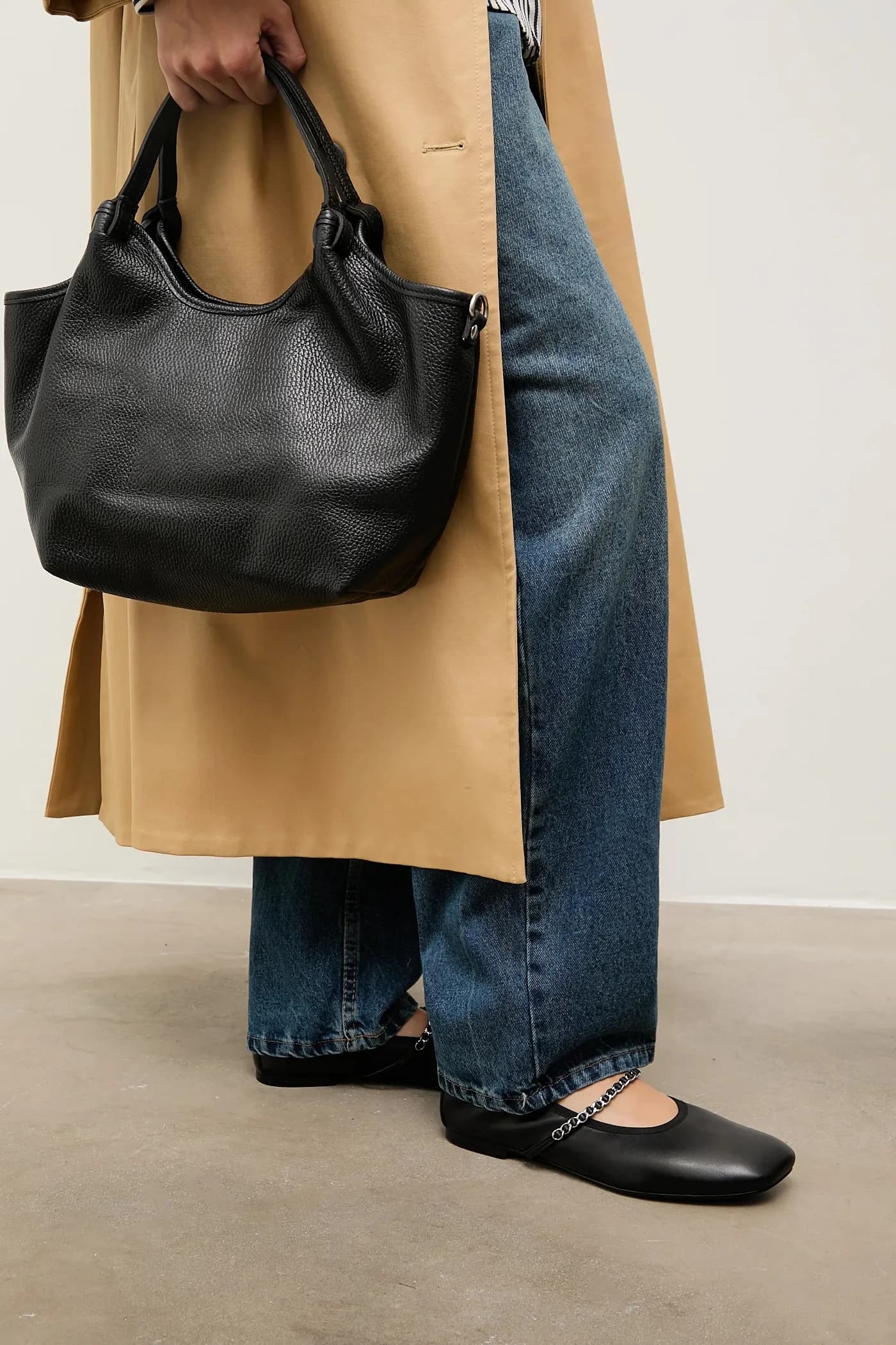 Кожаные балетки