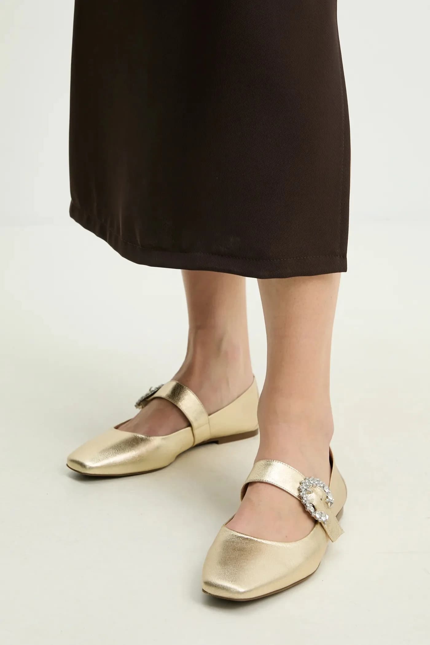 Кожаные балетки