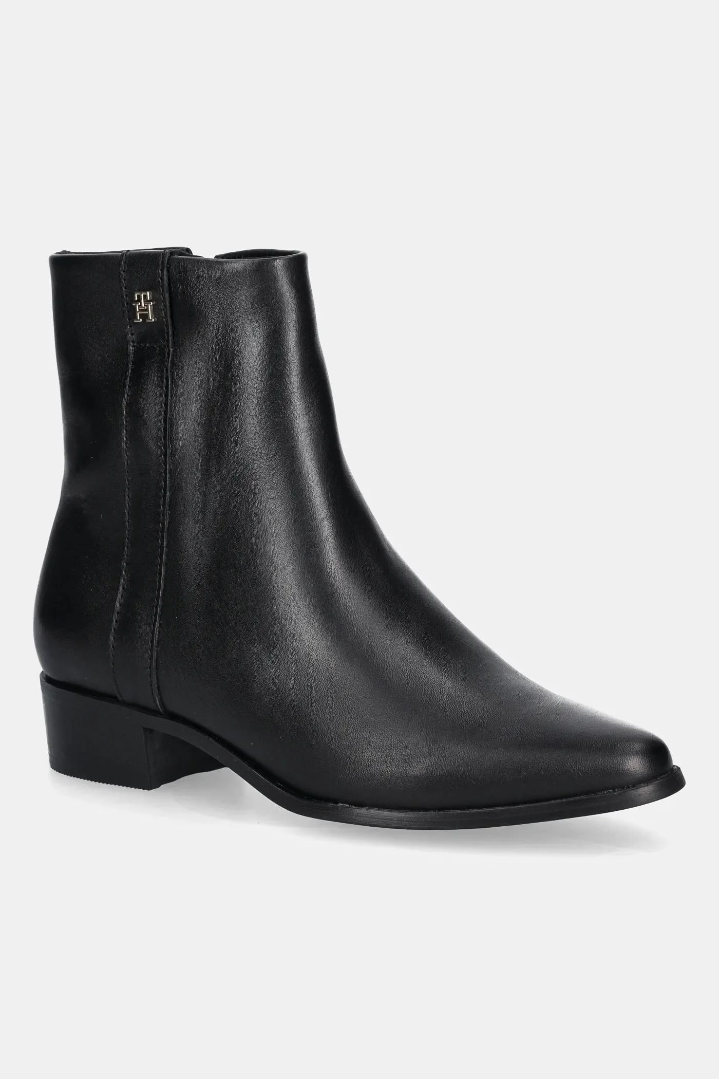 Кожаные ботильоны TH LEATHER POINTY ZIP BOOTIE