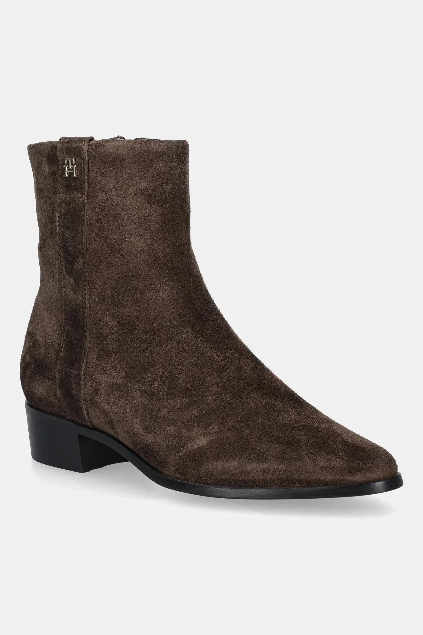 замшевые ботильоны TH SUEDE POINTY ZIP BOOTIE