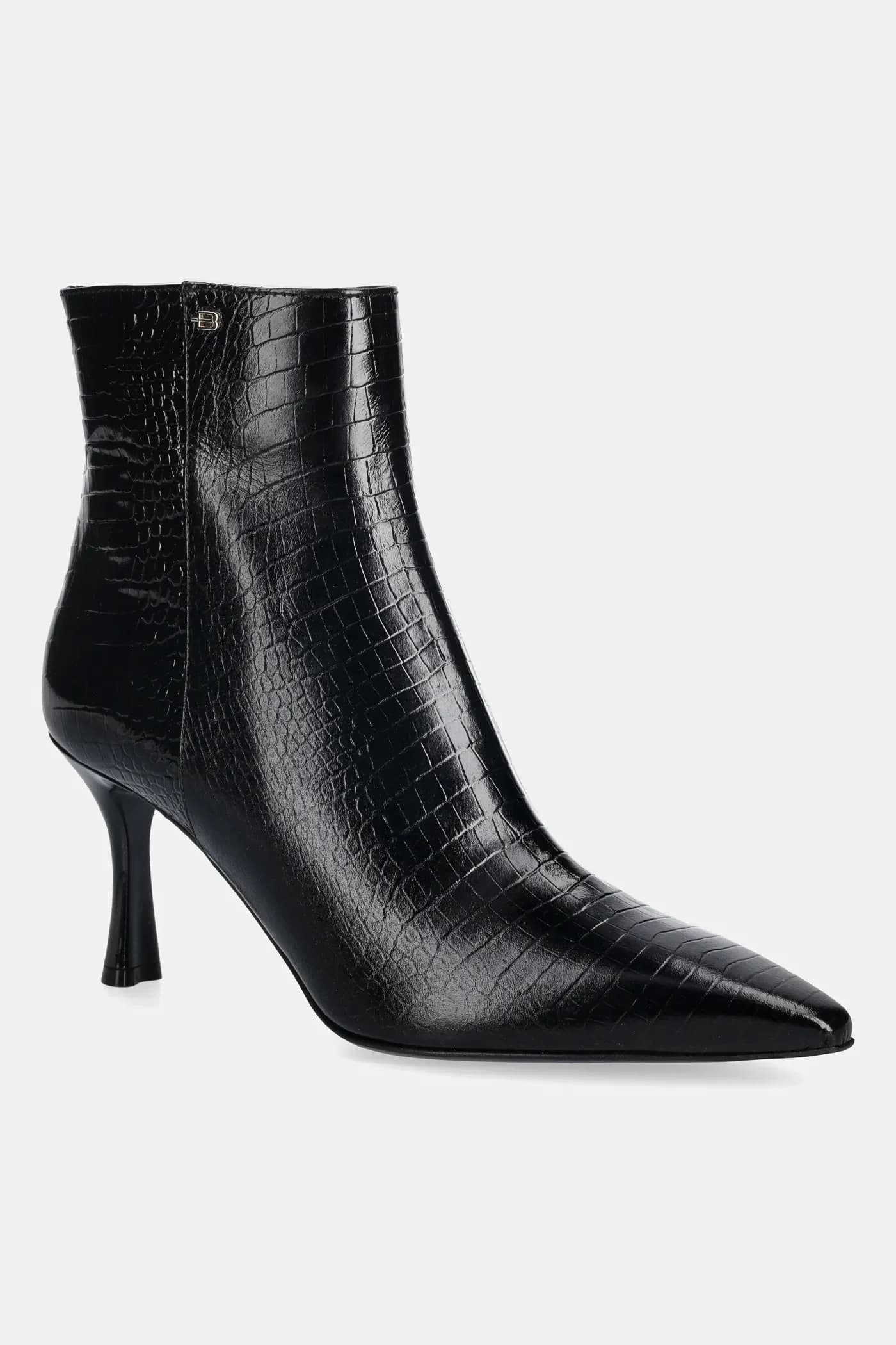 Кожаные ботильоны