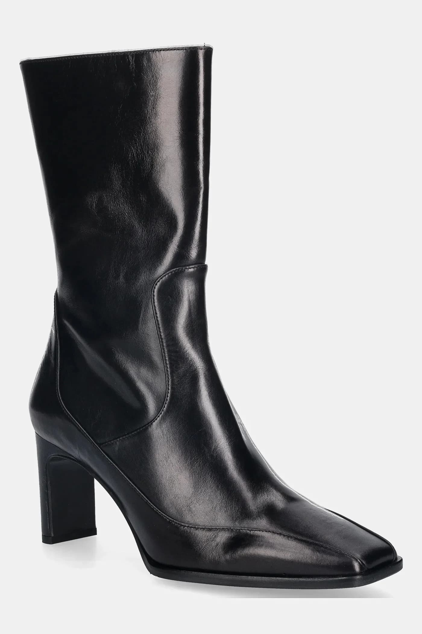 Кожаные ботильоны