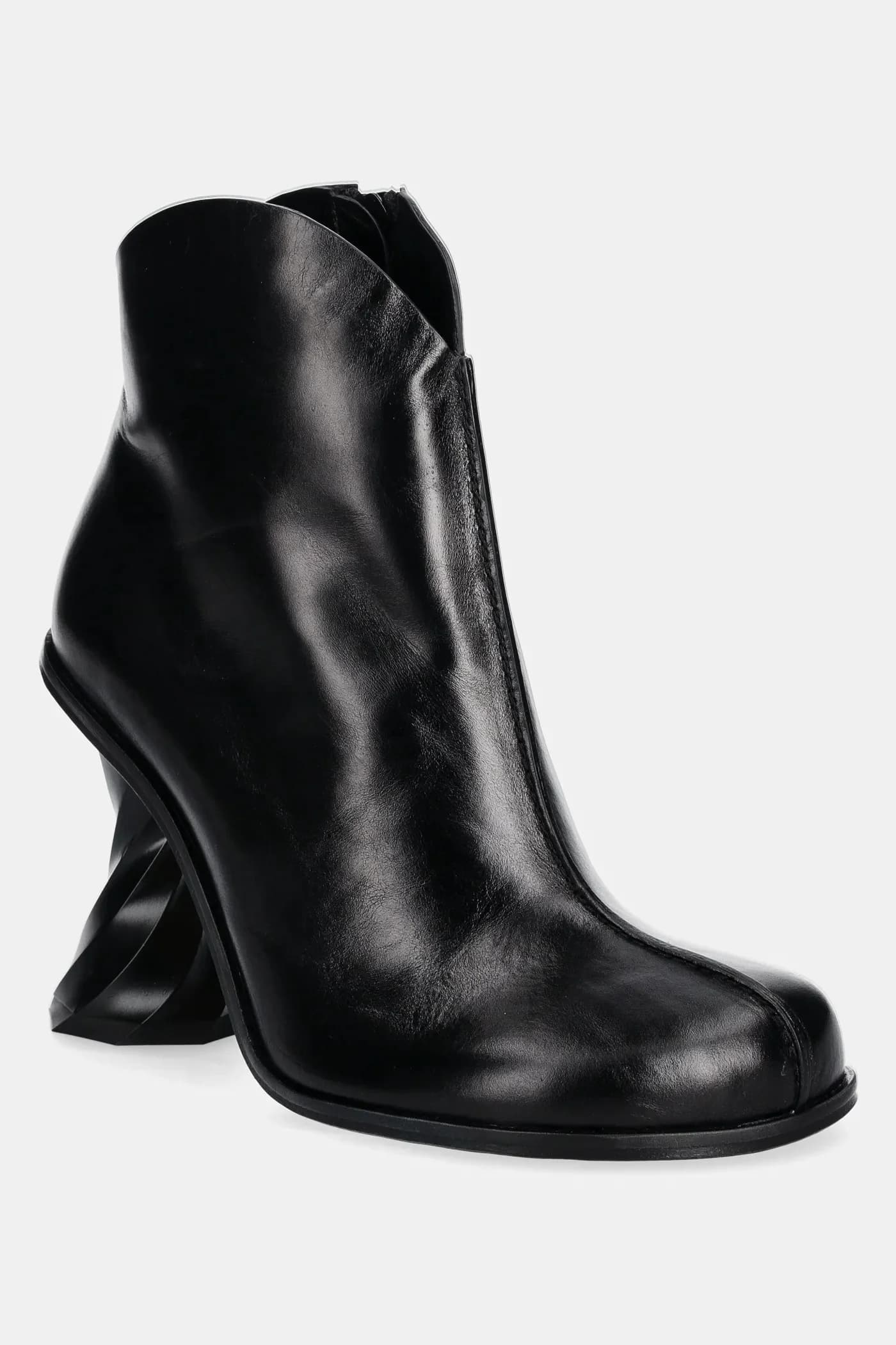 Кожаные ботильоны на каблуке Twist Heel