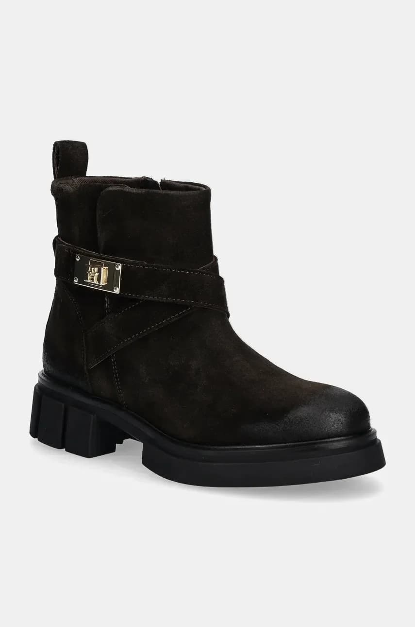 Замшевые ботильоны BIKER BRUSHED SUEDE