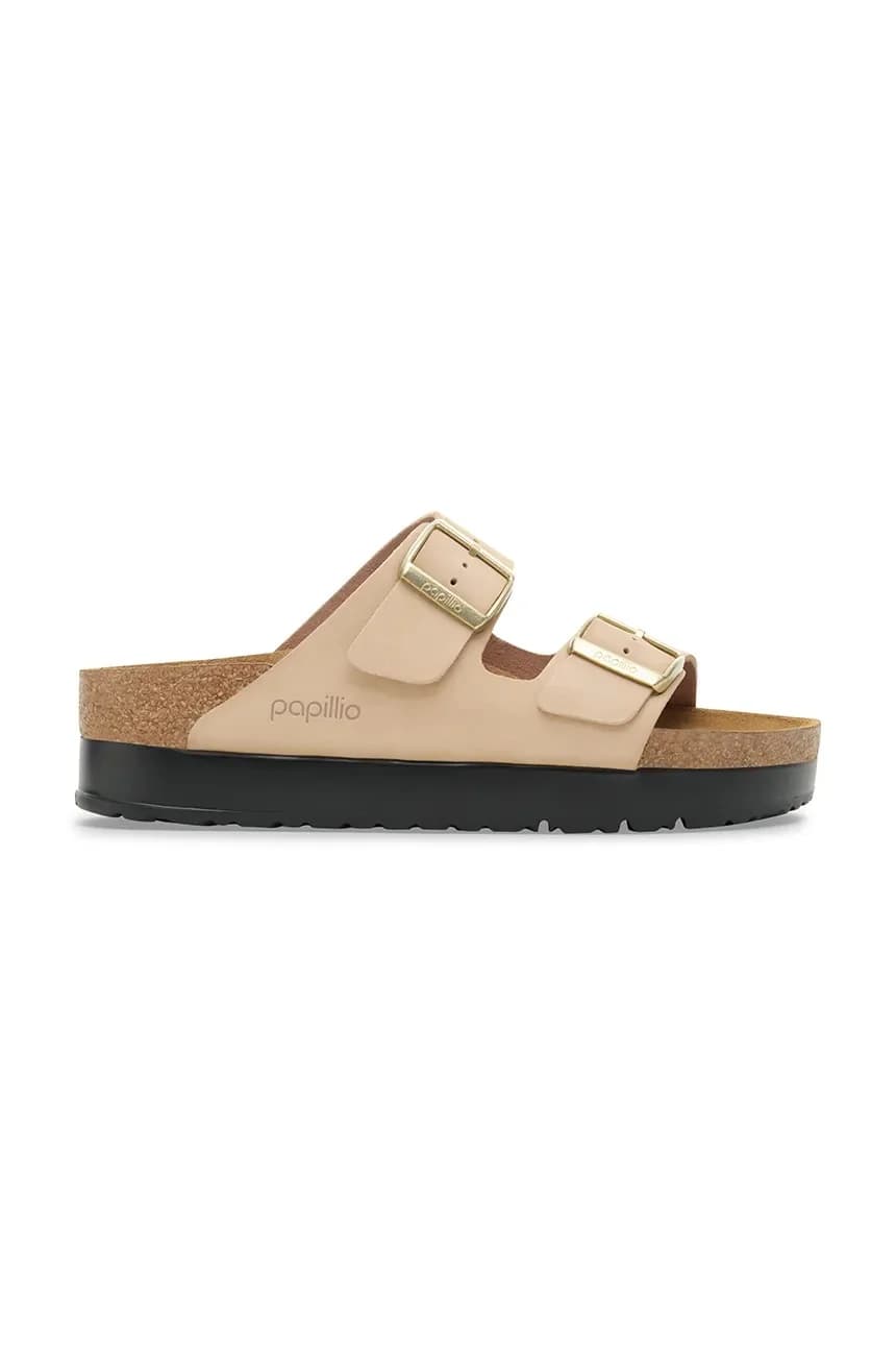 Кожаные шлепанцы Arizona Flex Platform Birkenstock x Papillio