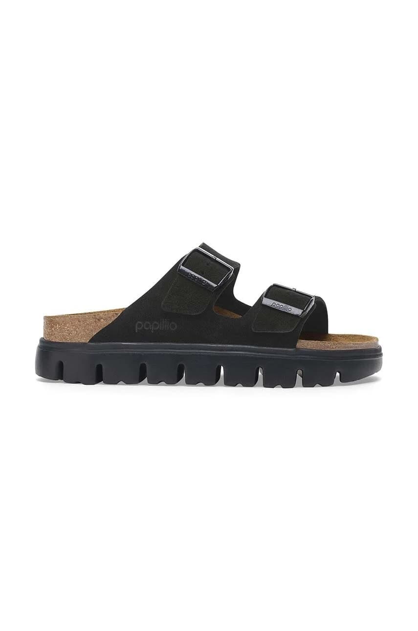замшевые шлепанцы Arizona Chunky Birkenstock x Papillio