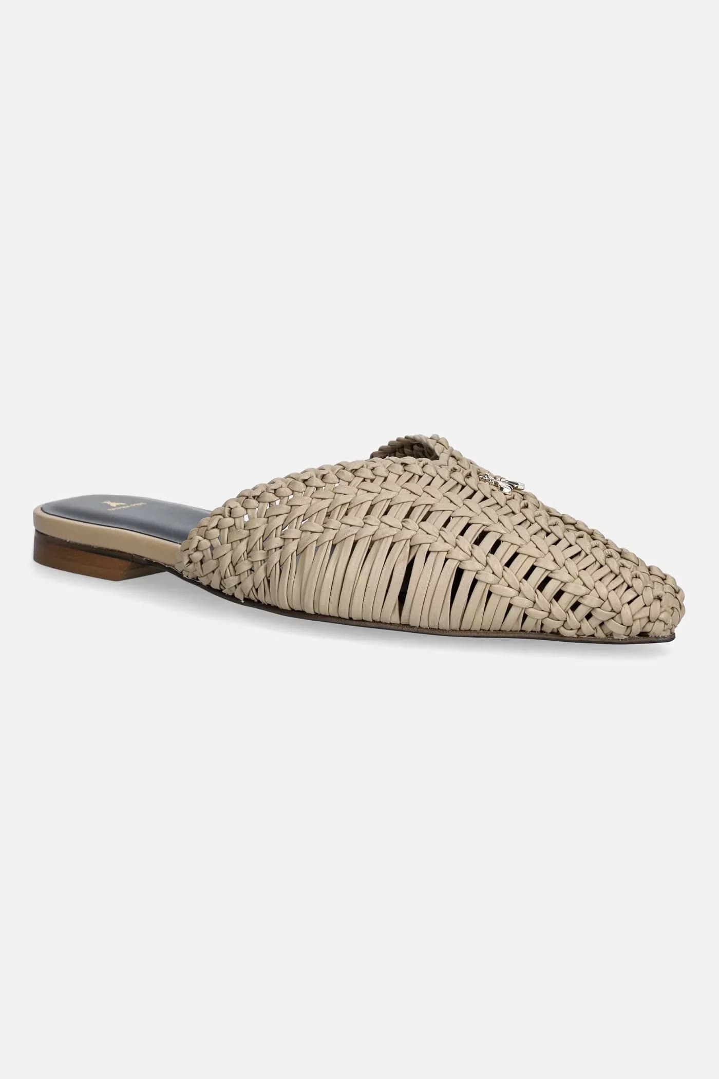 Женские кожаные шлепанцы