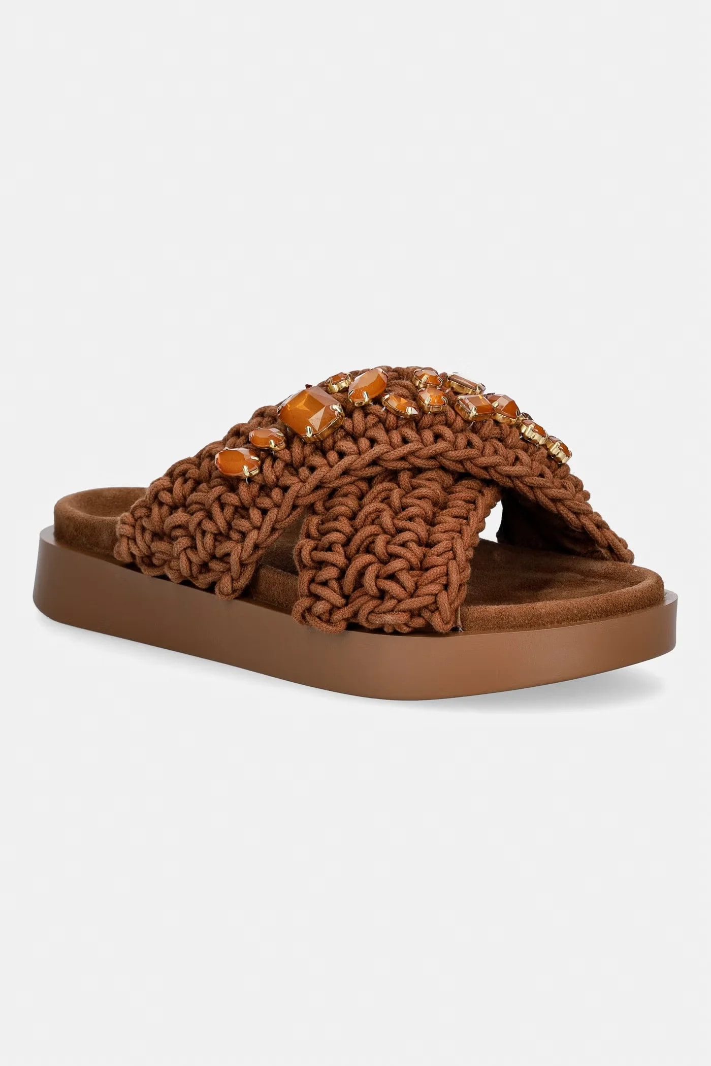 Женские шлепанцы Woven Stones коричневые для женщин