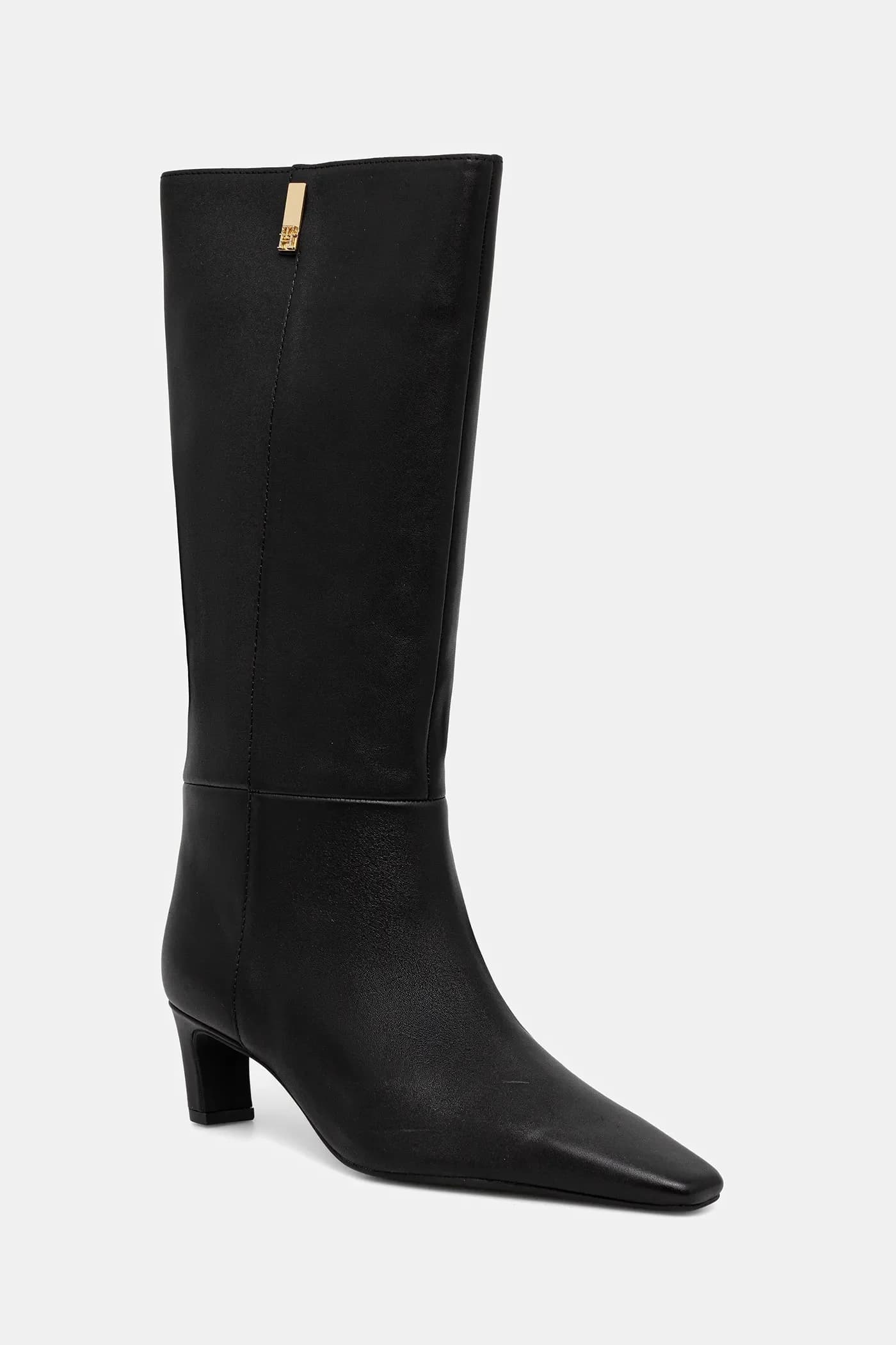 ДЛИННЫЕ кожаные ботинки SQUARE TOE KITTEN