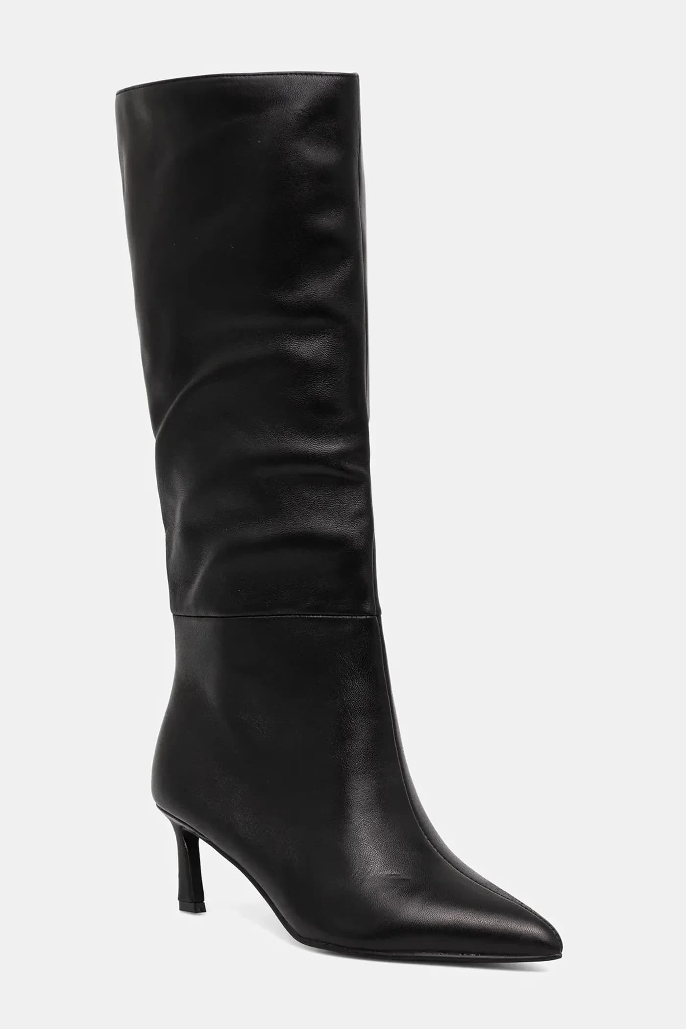 Лавановые кожаные ботинки