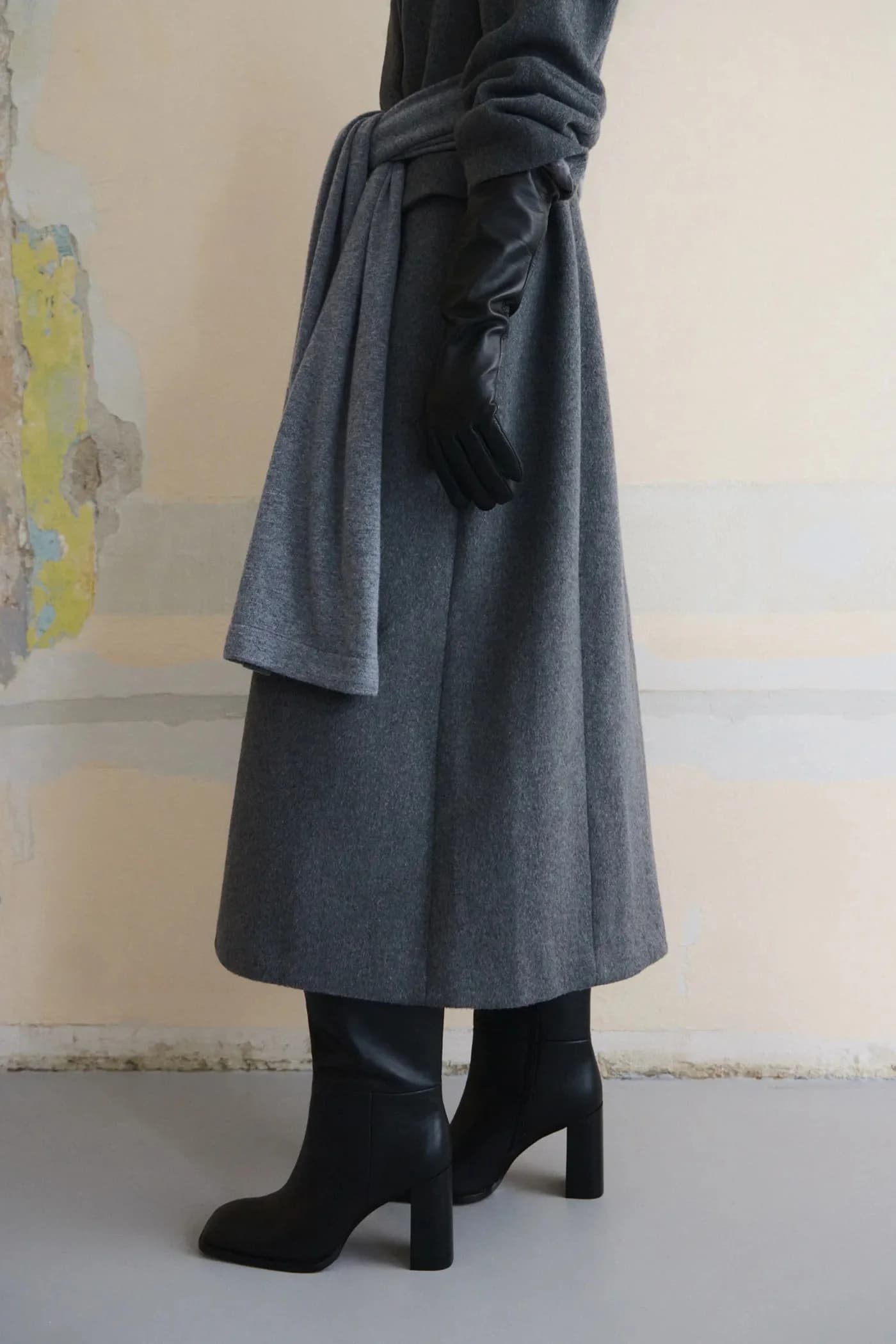 Кожаные сапоги