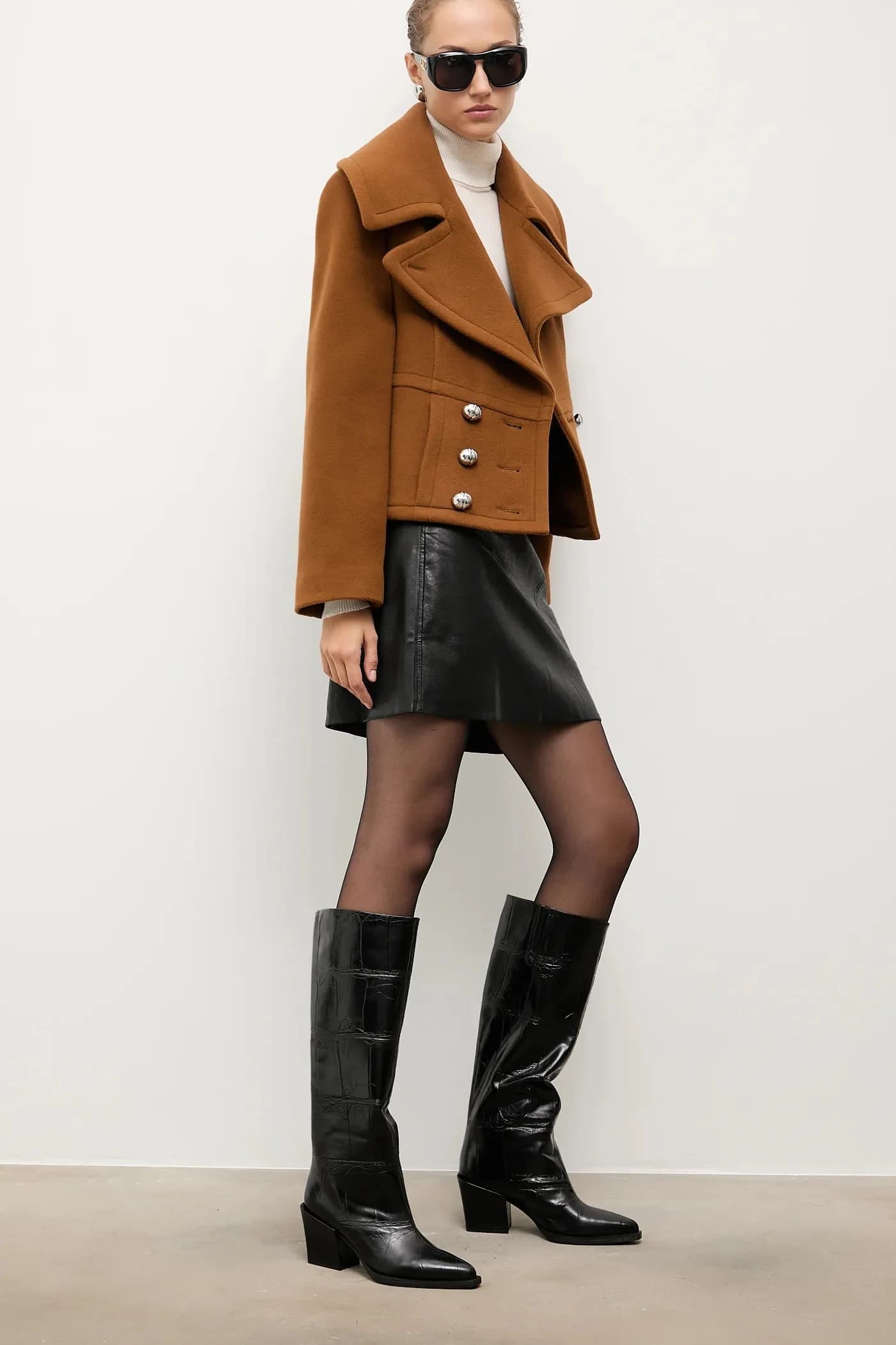 Кожаные сапоги