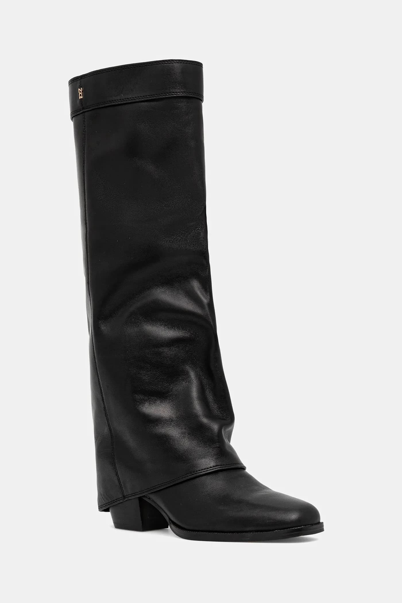 Погода Черные кожаные ботинки