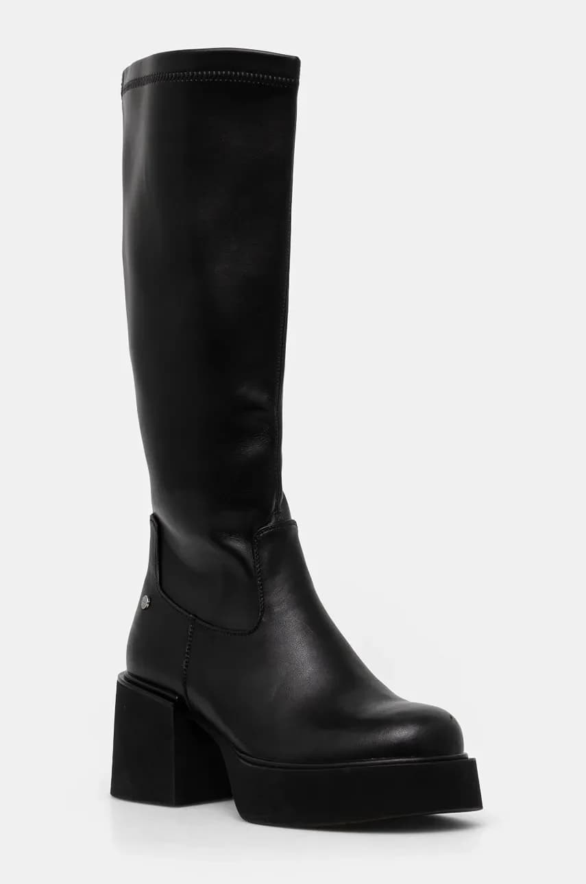 Кожаные сапоги