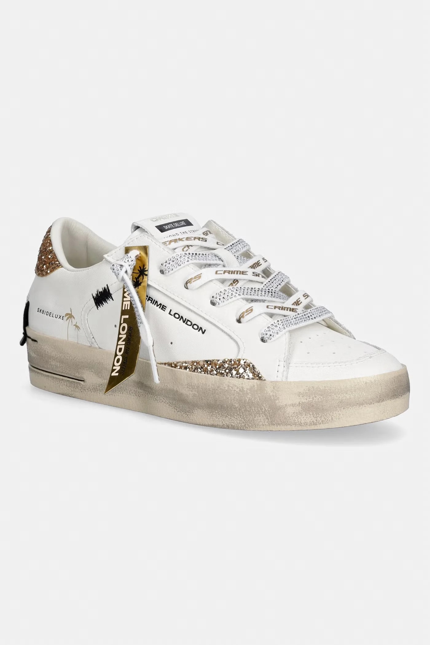 SK8 DELUXE кожаные кроссовки белые для женщин