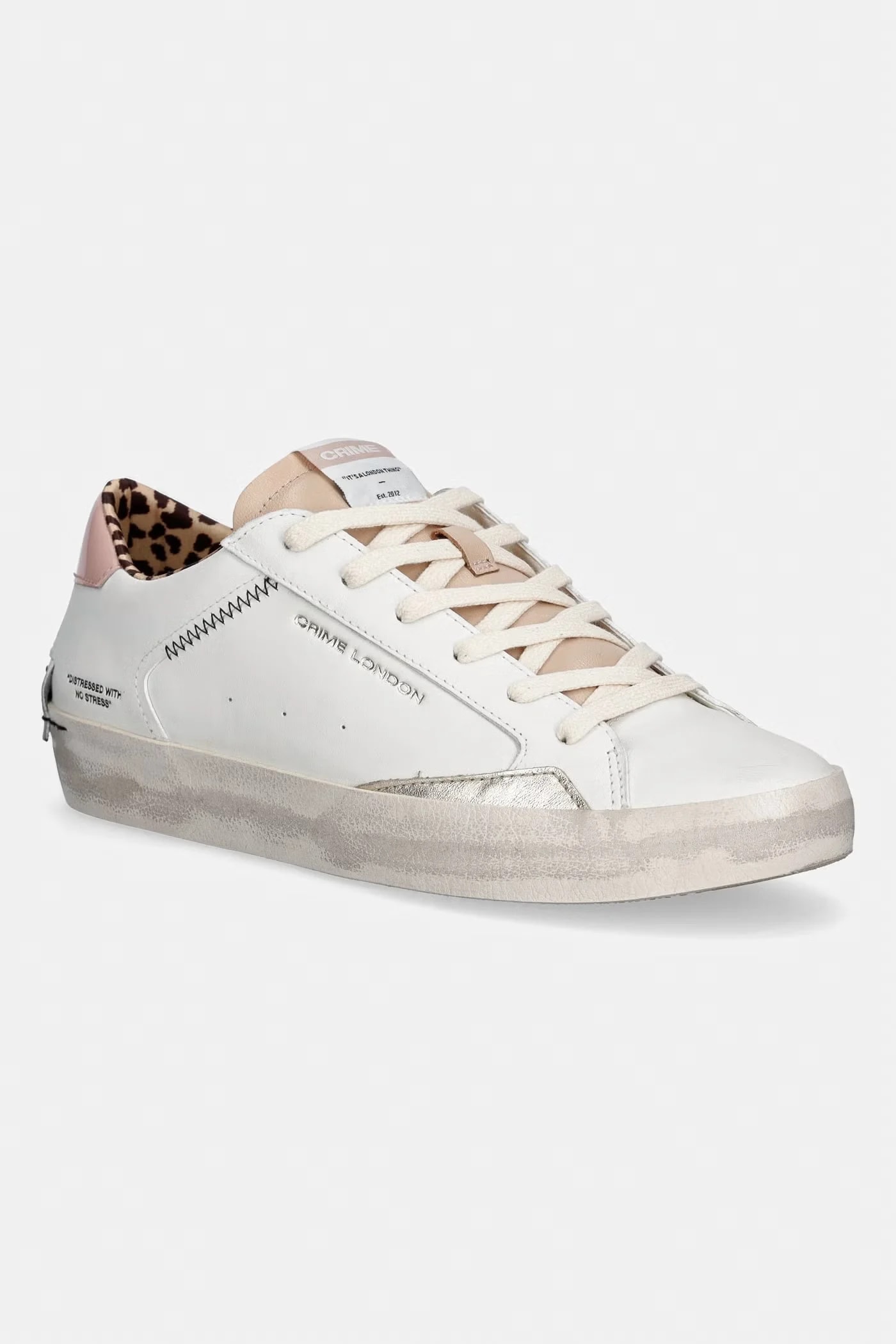кожаные кроссовки DISTRESSED белые для женщин