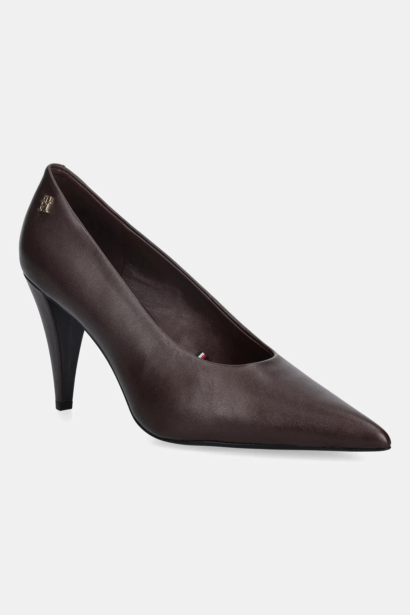 Кожаные туфли на высоком каблуке TH SMOOTH LEATHER PUMP