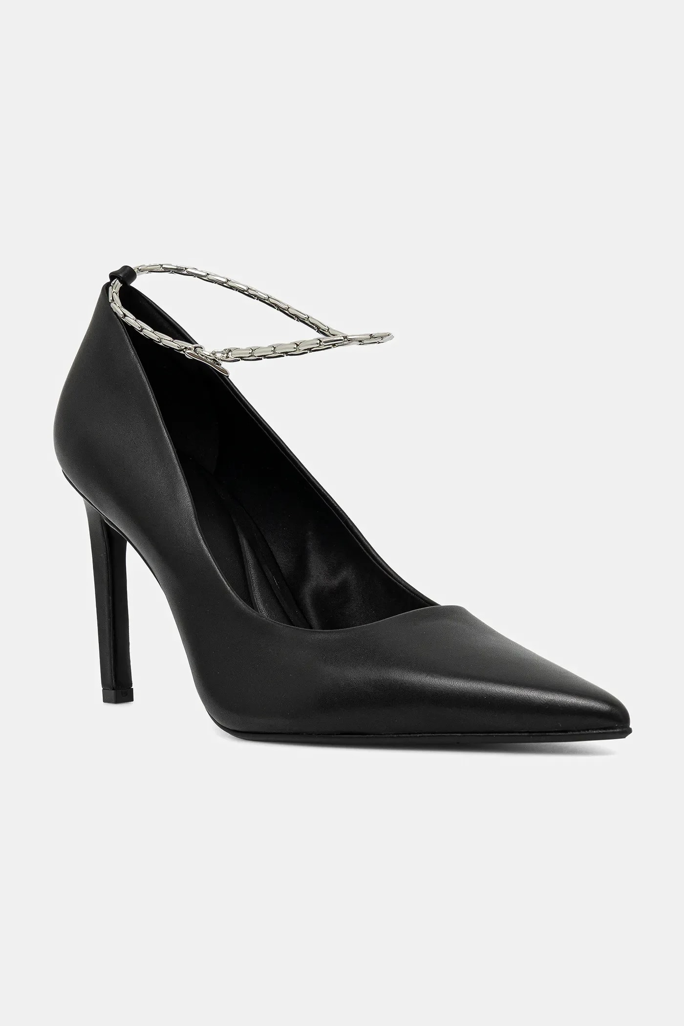 Кожаные туфли на высоком каблуке ESS STILETTO HDW CHAIN LTH 90