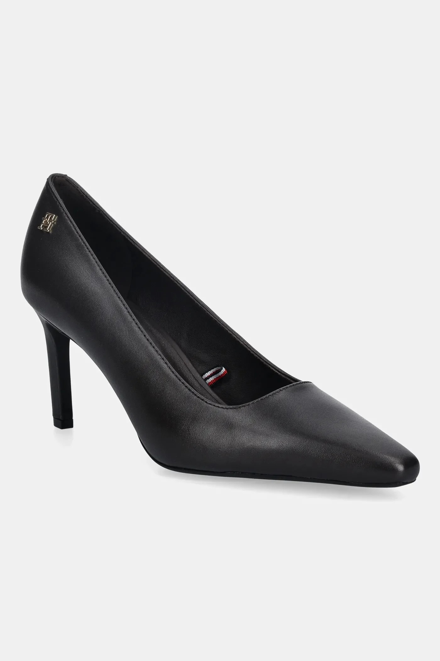 Кожаные туфли на высоком каблуке TH LOGO LTH PUMP SLANTED HL