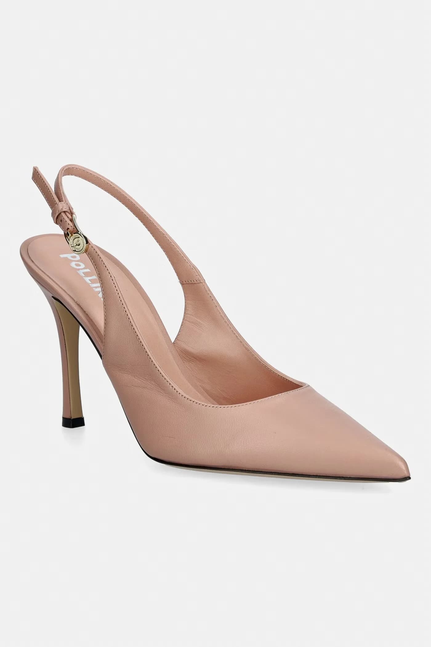 Кожаные туфли на высоком каблуке