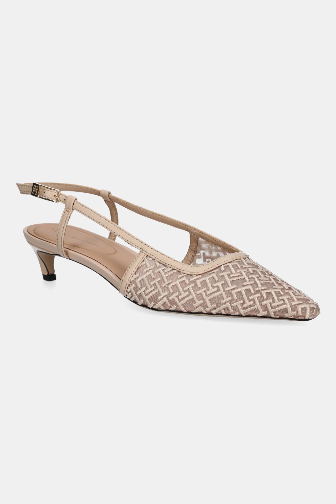 Высокие каблуки MONO SQUARED TOE KITTEN SLINGB