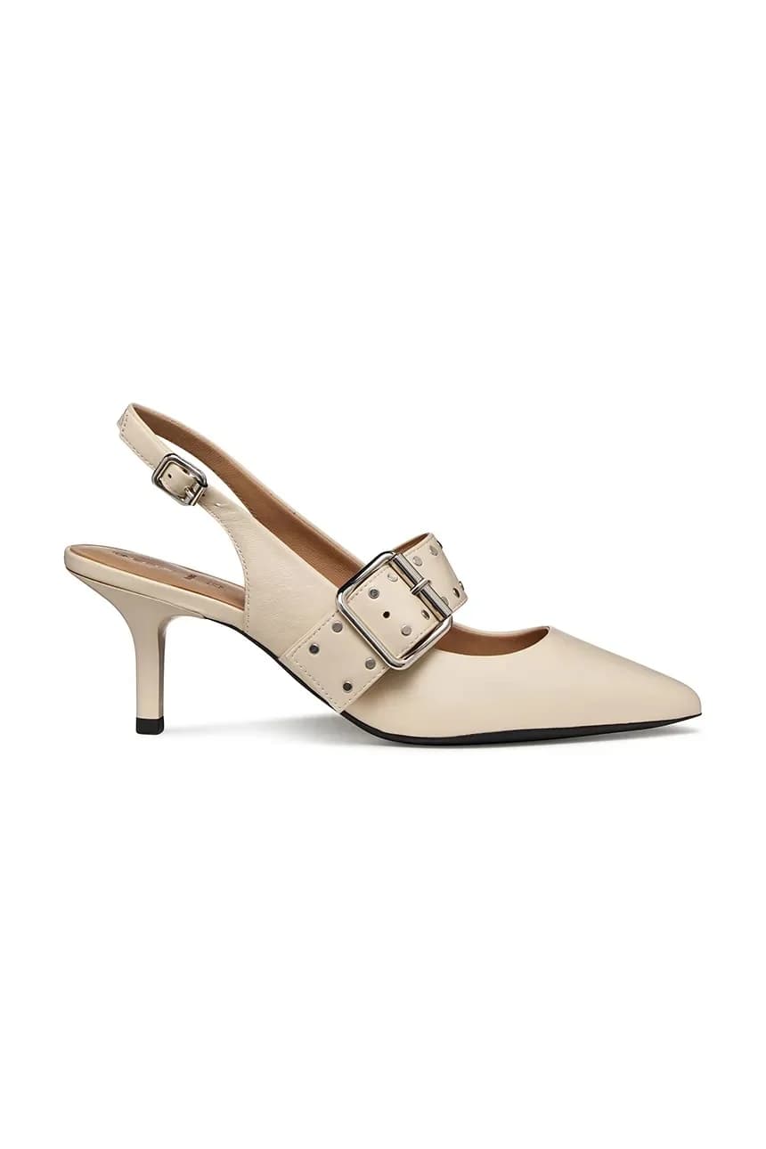 Кожаные туфли на высоком каблуке D KLEOPY