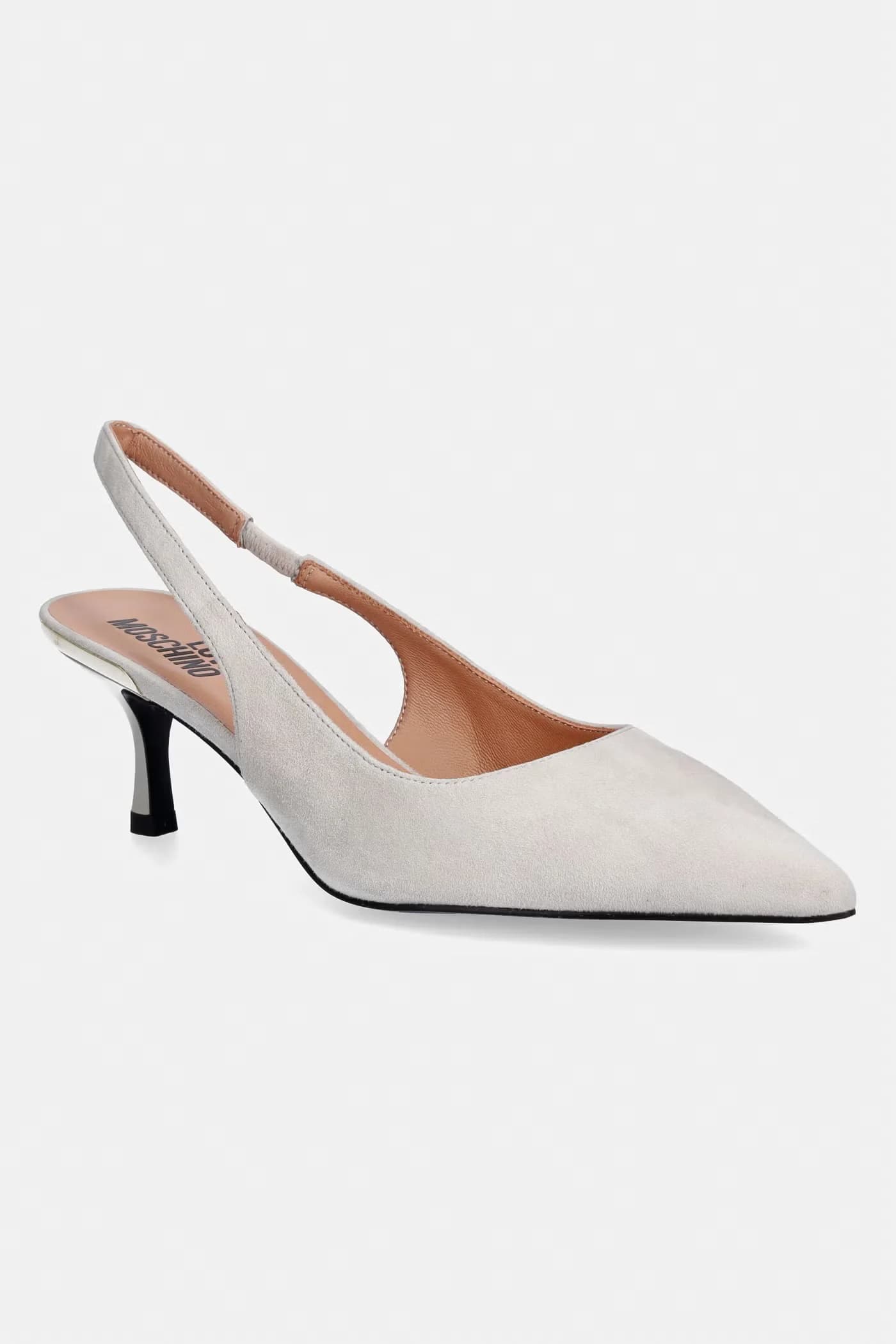 Замшевые туфли на высоком каблуке