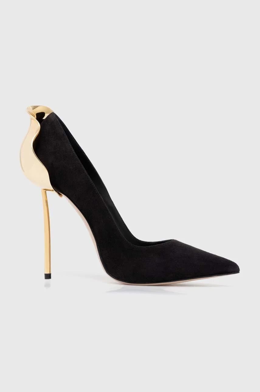 Замшевые туфли на высоком каблуке Deco Petalo