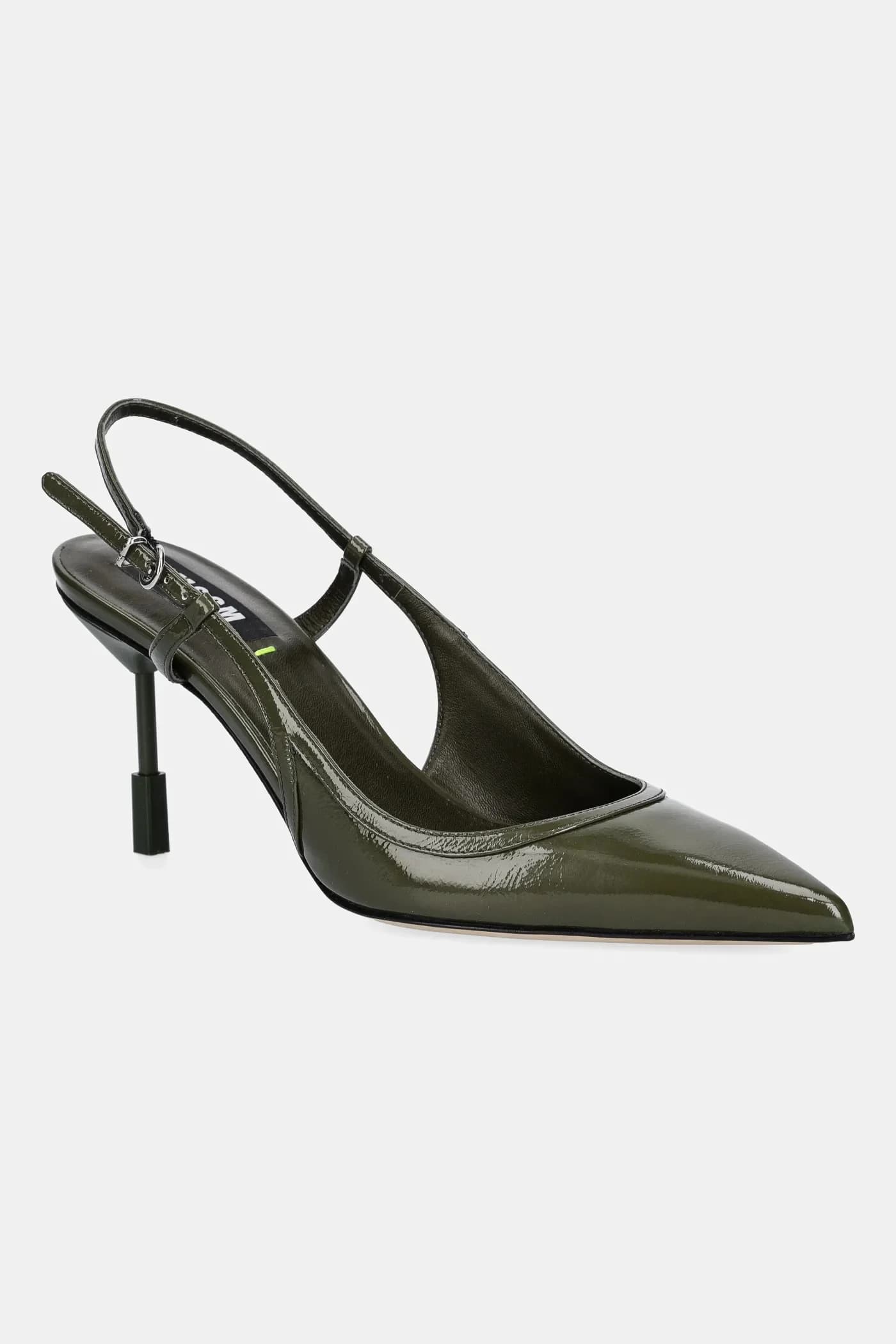 Кожаные туфли на высоком каблуке