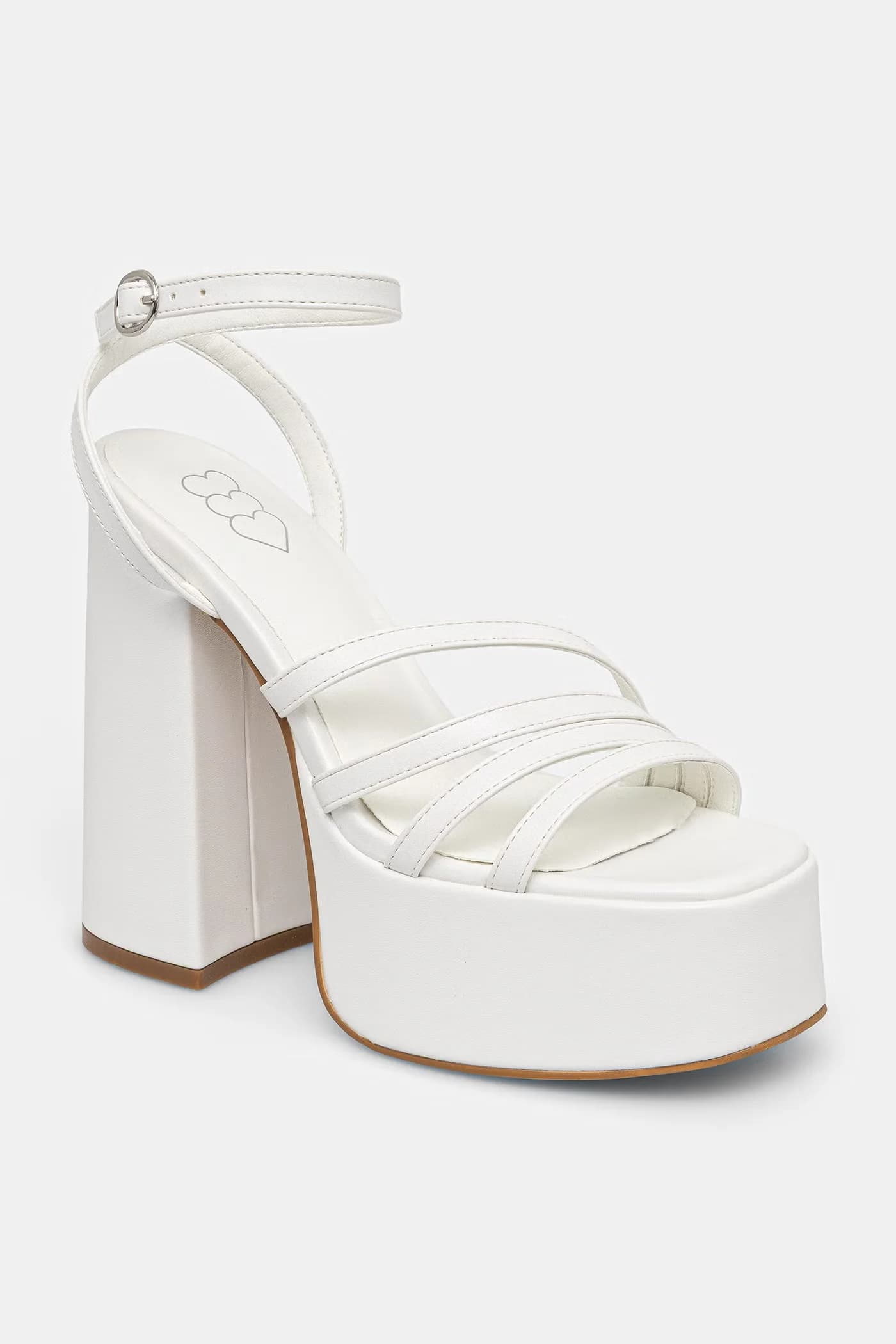 Босоножки DBP55 WHITE PLATFORM HEEL