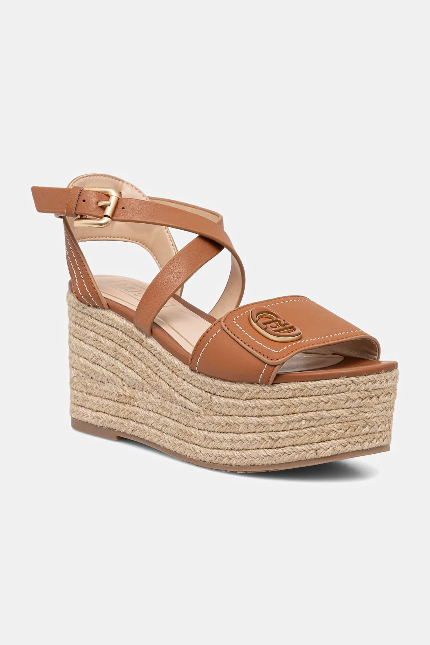 Кожаные босоножки на танкетке BALI 01