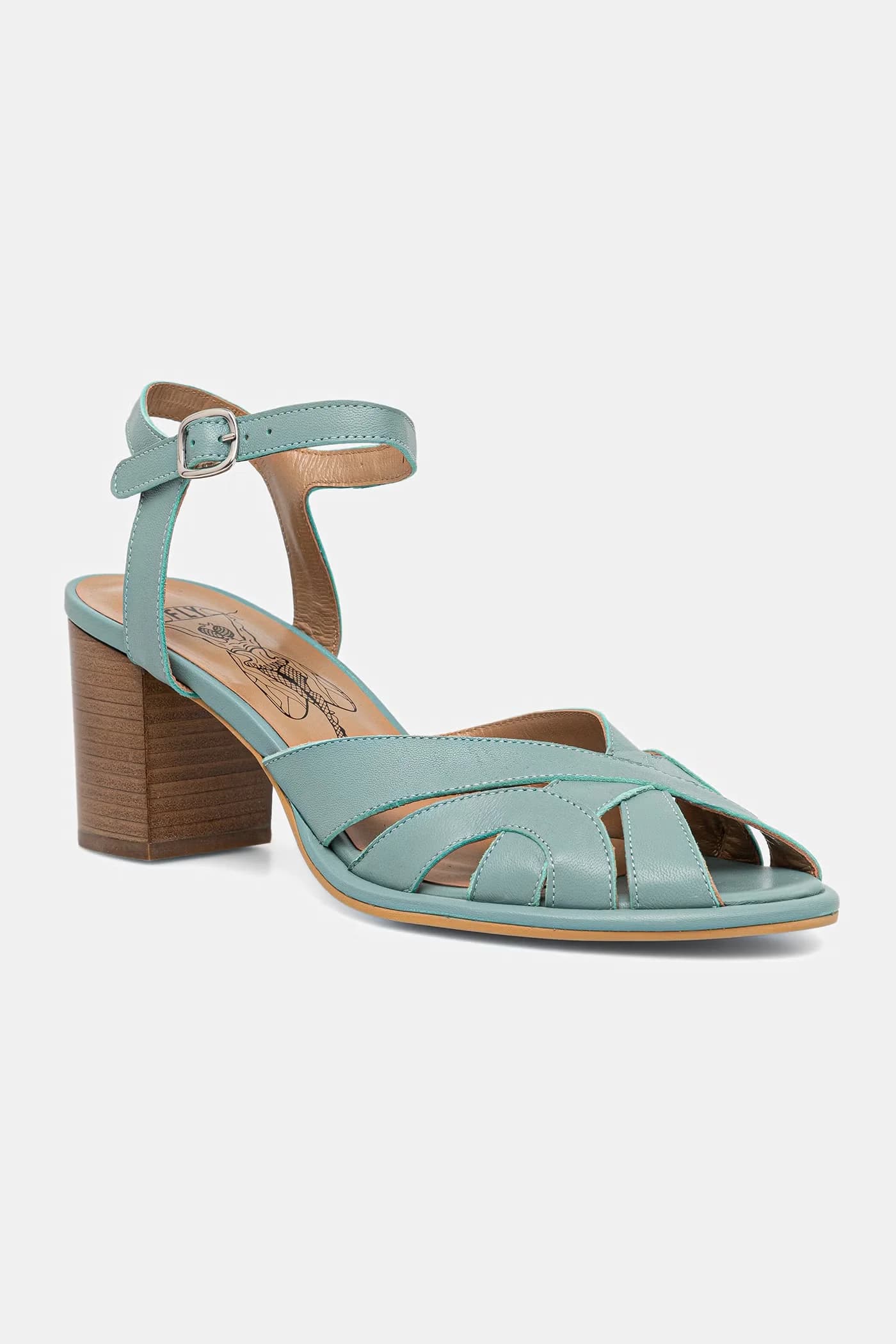 MEBU450FLY кожаные босоножки на высоком каблуке