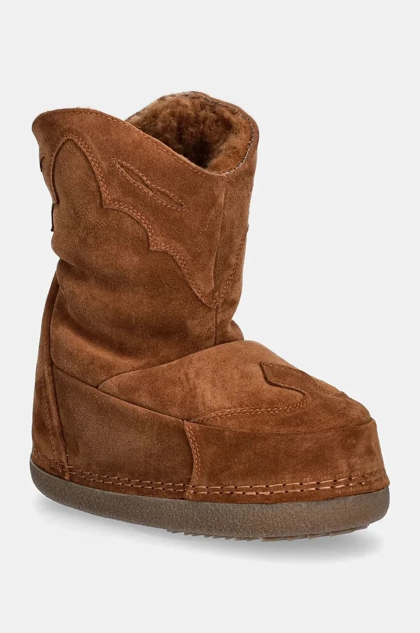 Замшевые зимние ботинки с вышивкой Cowboy